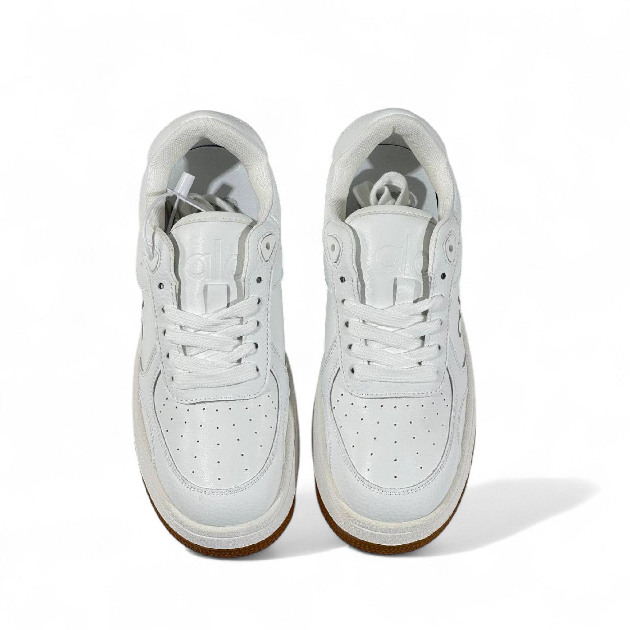 Alo White Leather Sneakers β Unisex with Gum Sole