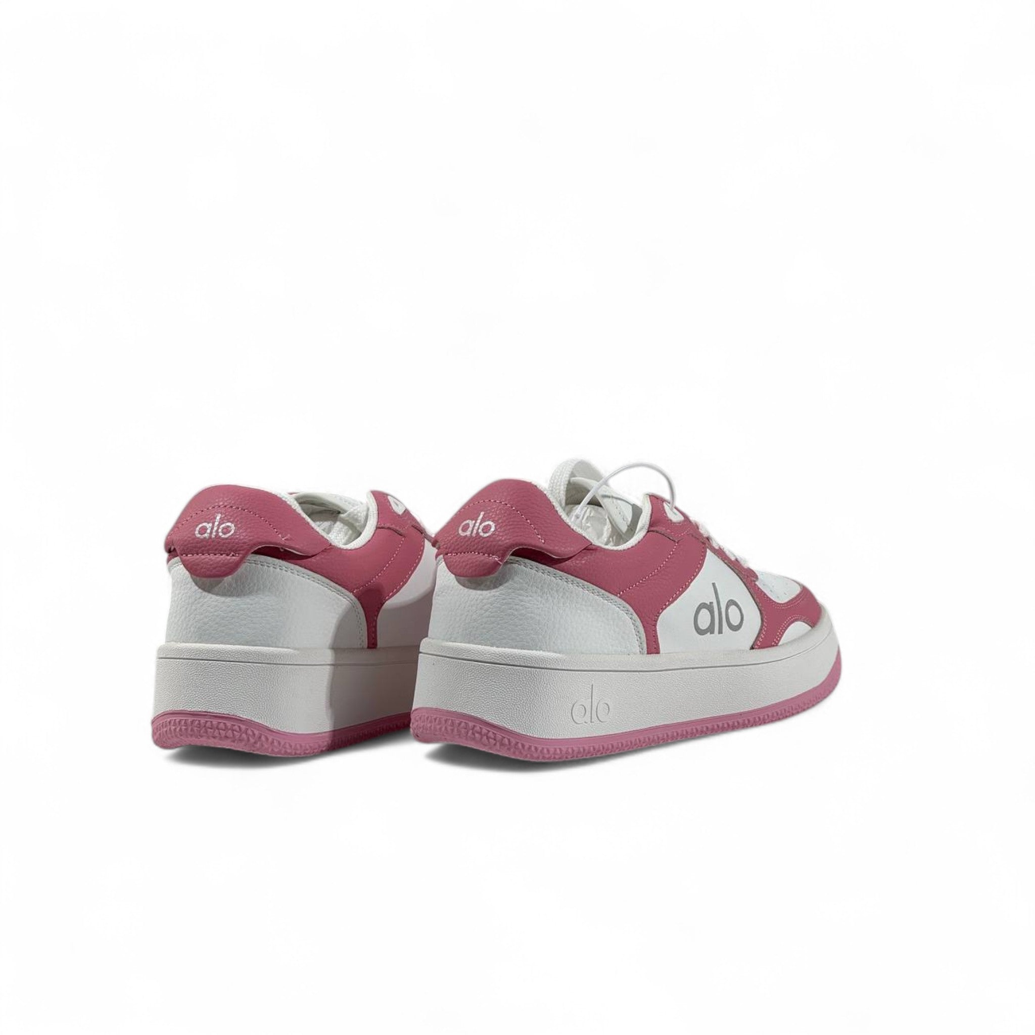 Alo Pink & White Sneakers – Sporty Chic Meets Everyday Comfort