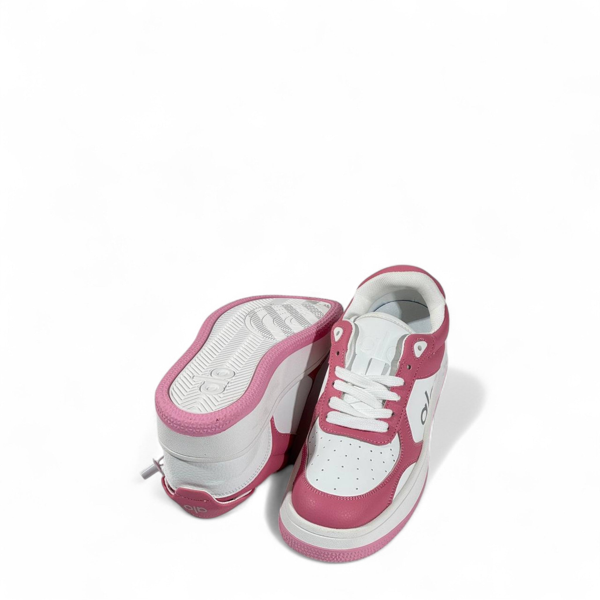 Alo Pink & White Sneakers – Sporty Chic Meets Everyday Comfort
