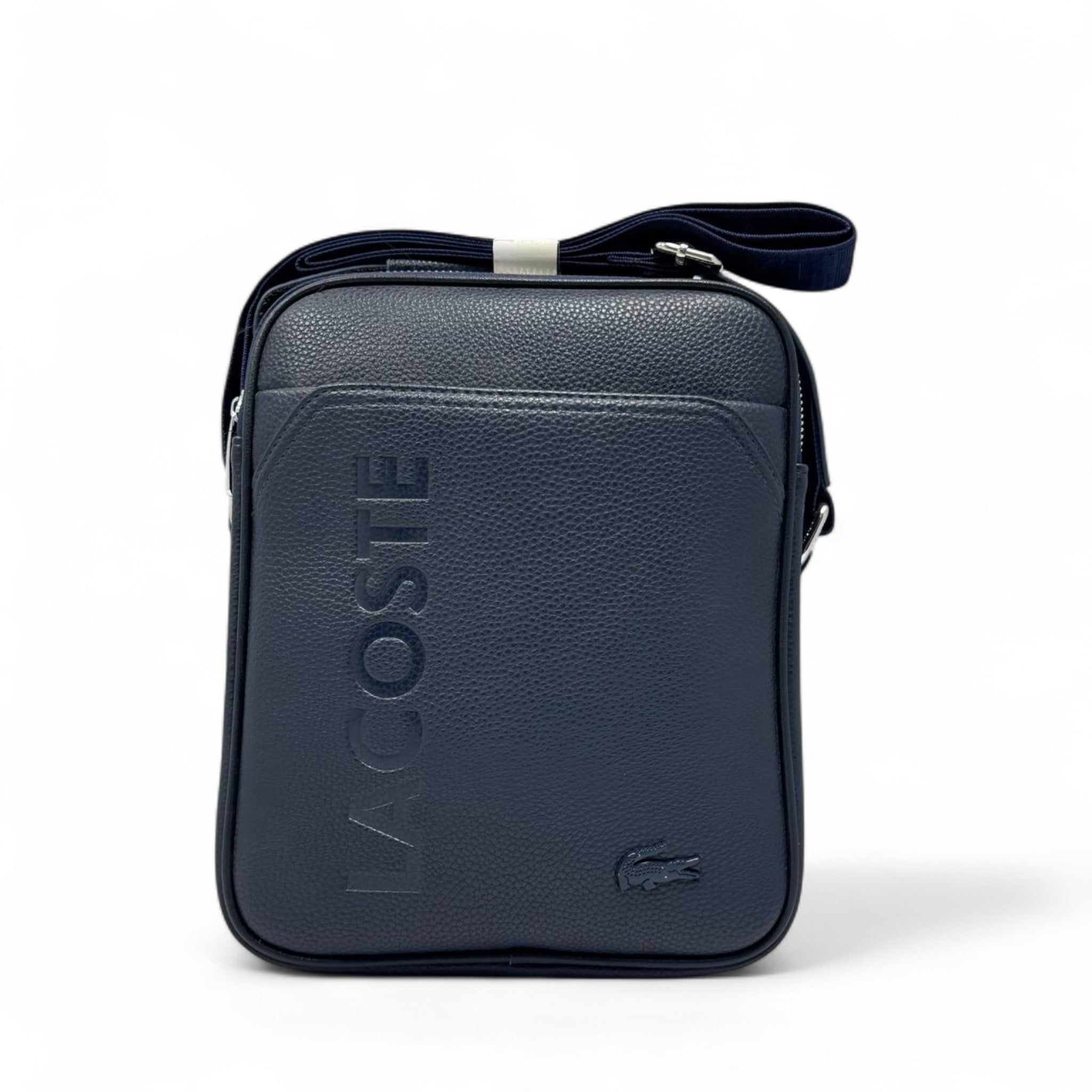 Lacoste Vertical Messenger Bag β Navy Pebbled Edition ππΌ