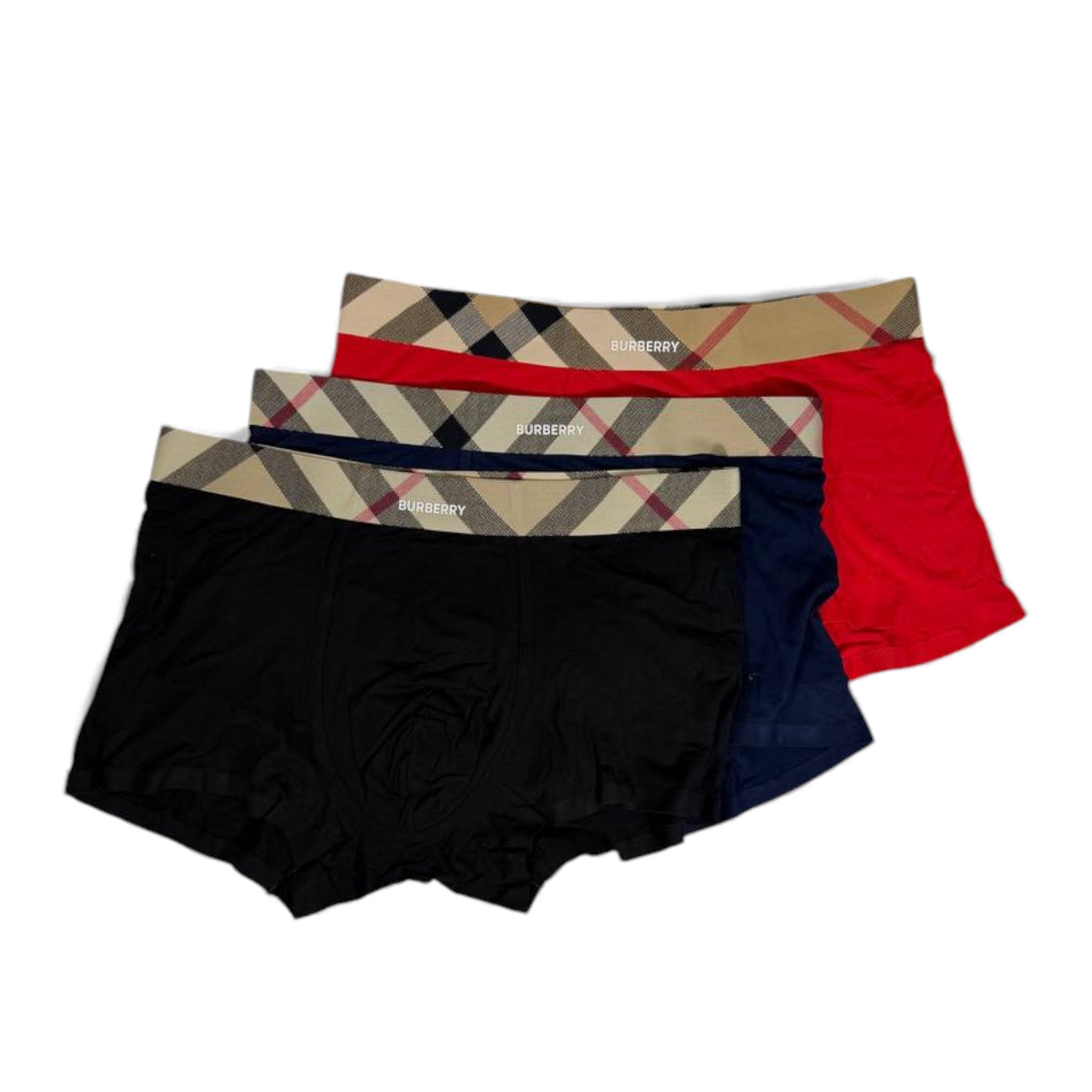 Burberry Inspired Check Waistband Men's Boxer Set β 3 Premium Pieces