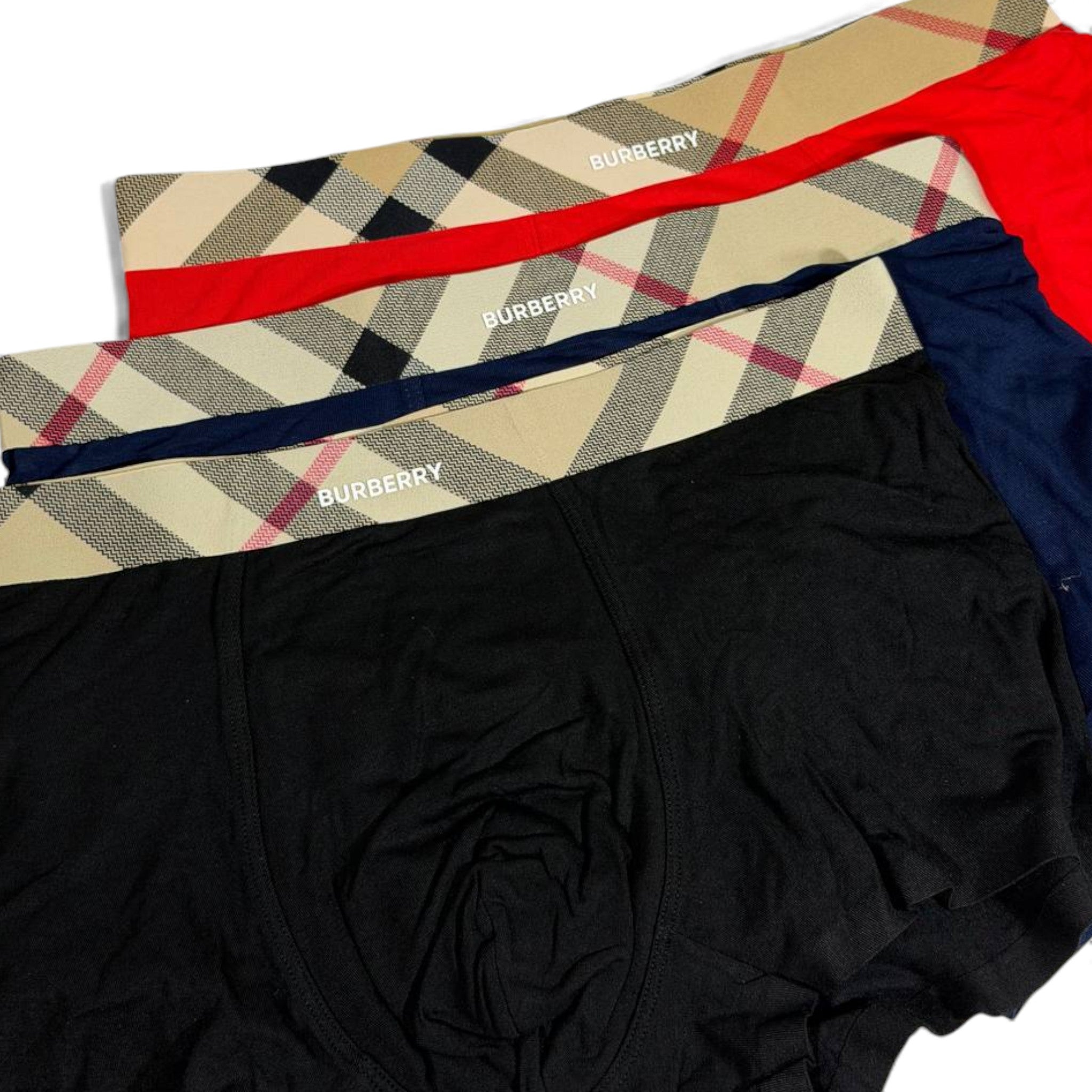 Burberry Inspired Check Waistband Men's Boxer Set β 3 Premium Pieces