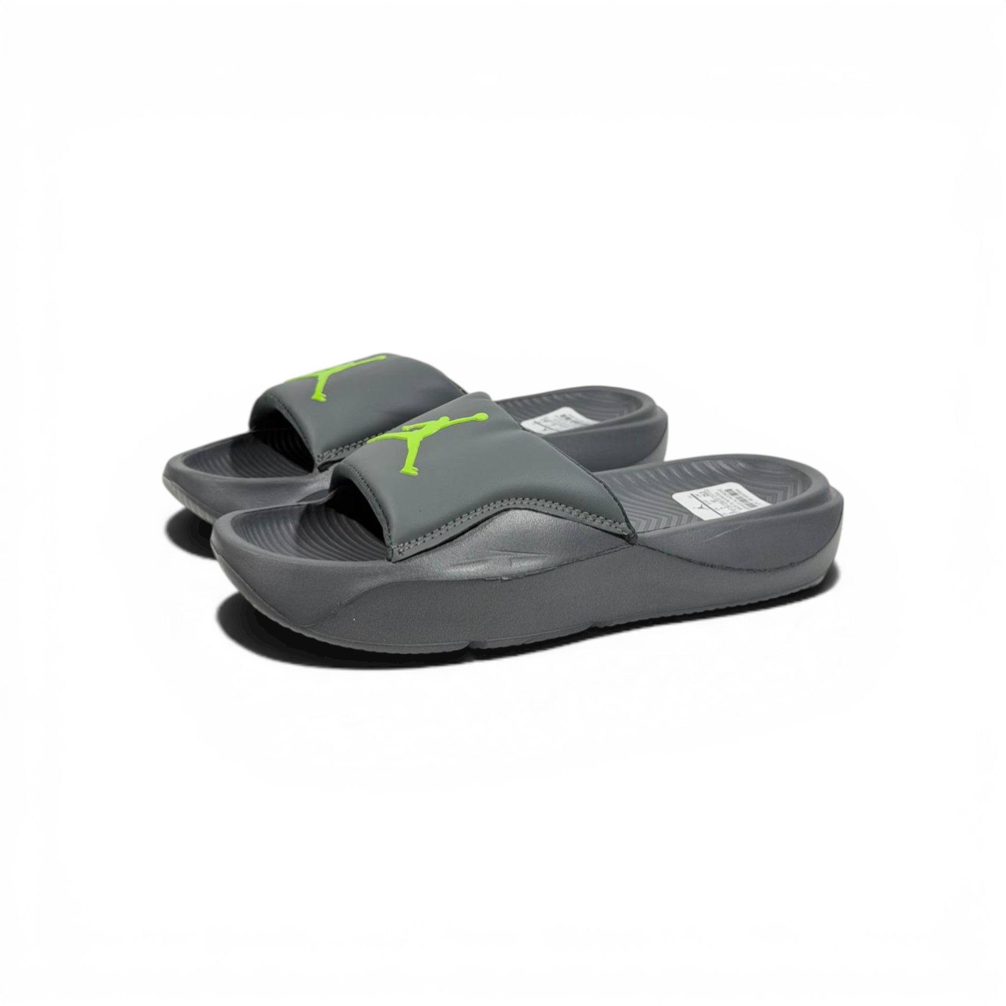 β«π’ Air Jordan Neon Slides β Grey & Lime Sport Edition