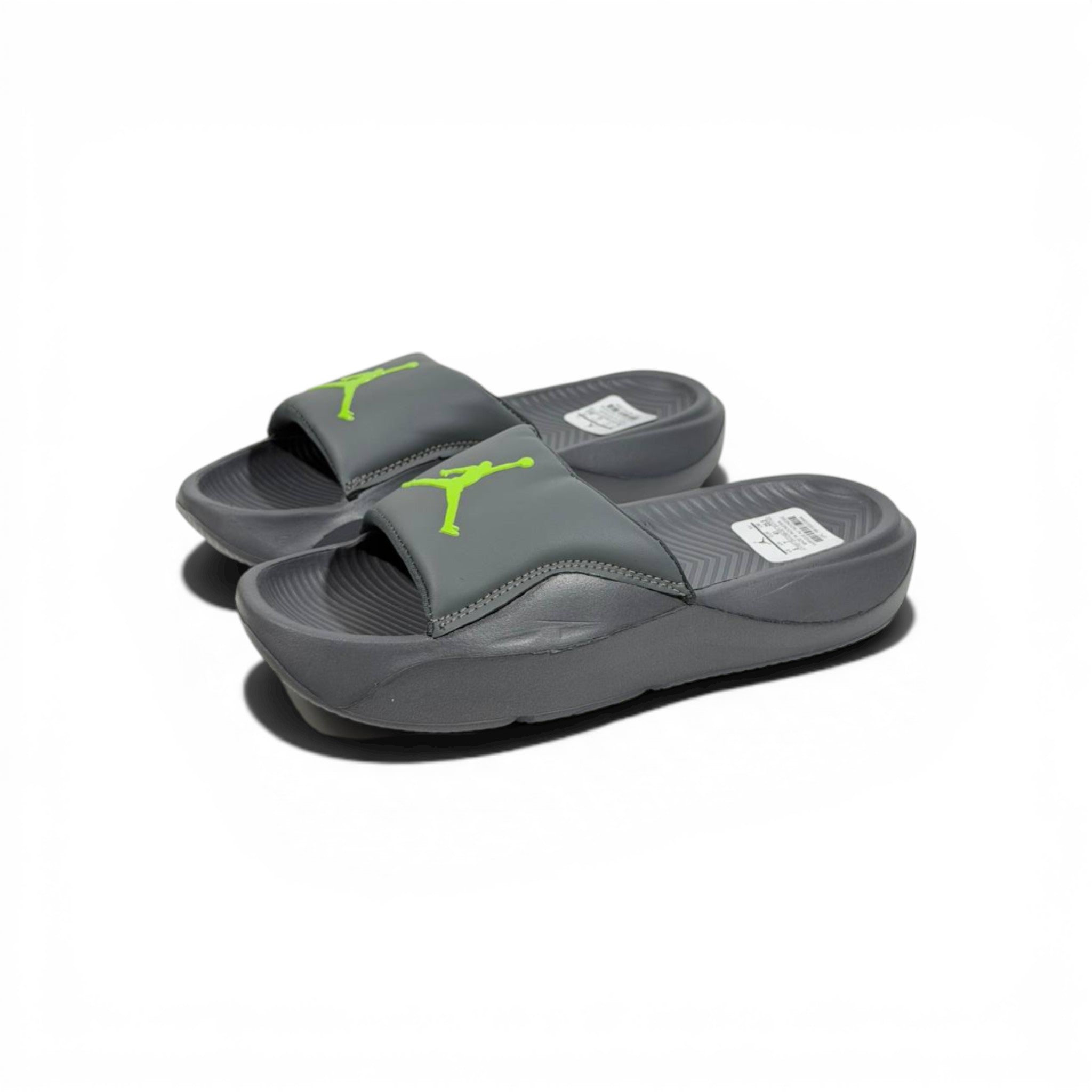 β«π’ Air Jordan Neon Slides β Grey & Lime Sport Edition