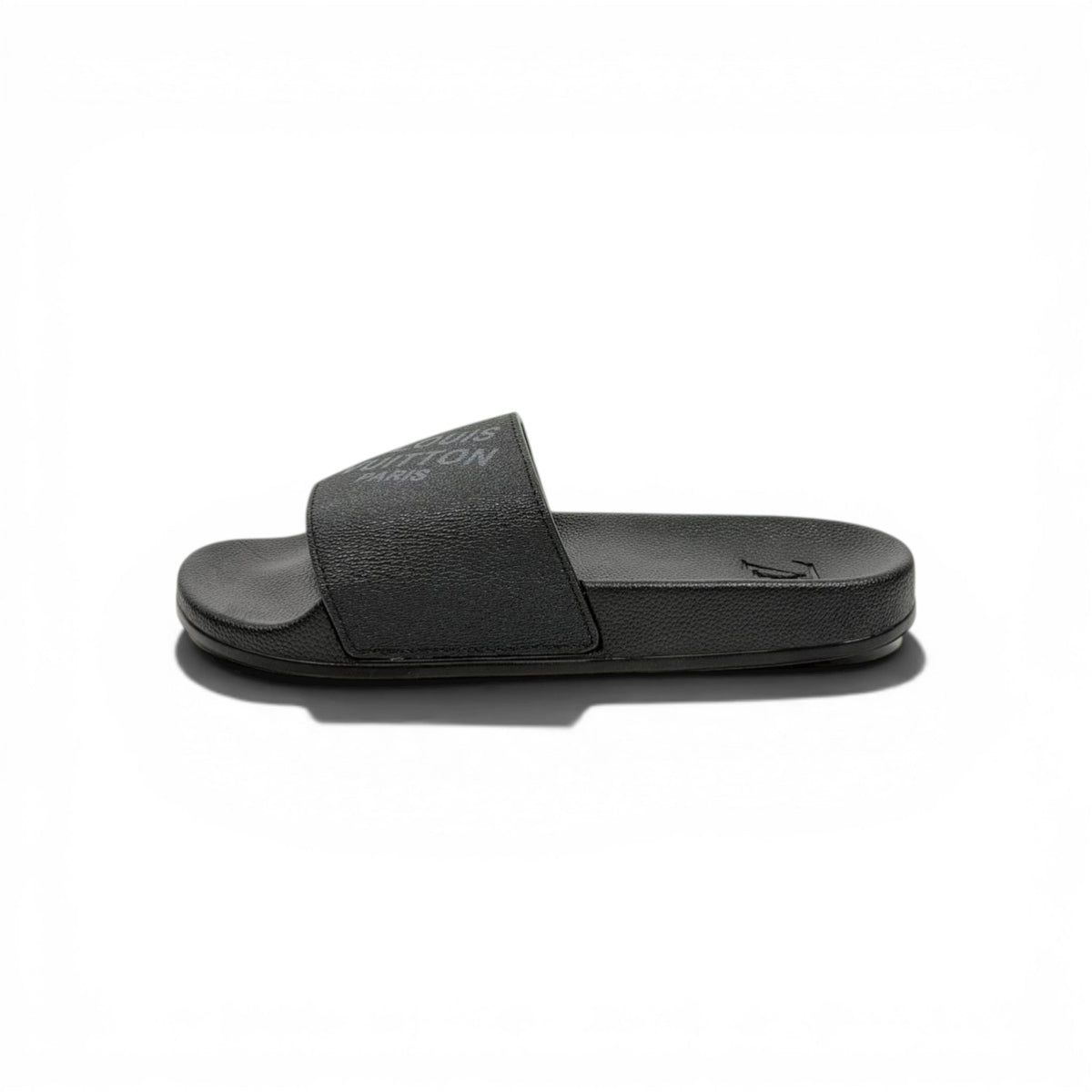 🖤✨ LV Inspired Slides – Black Luxury Minimal Edition