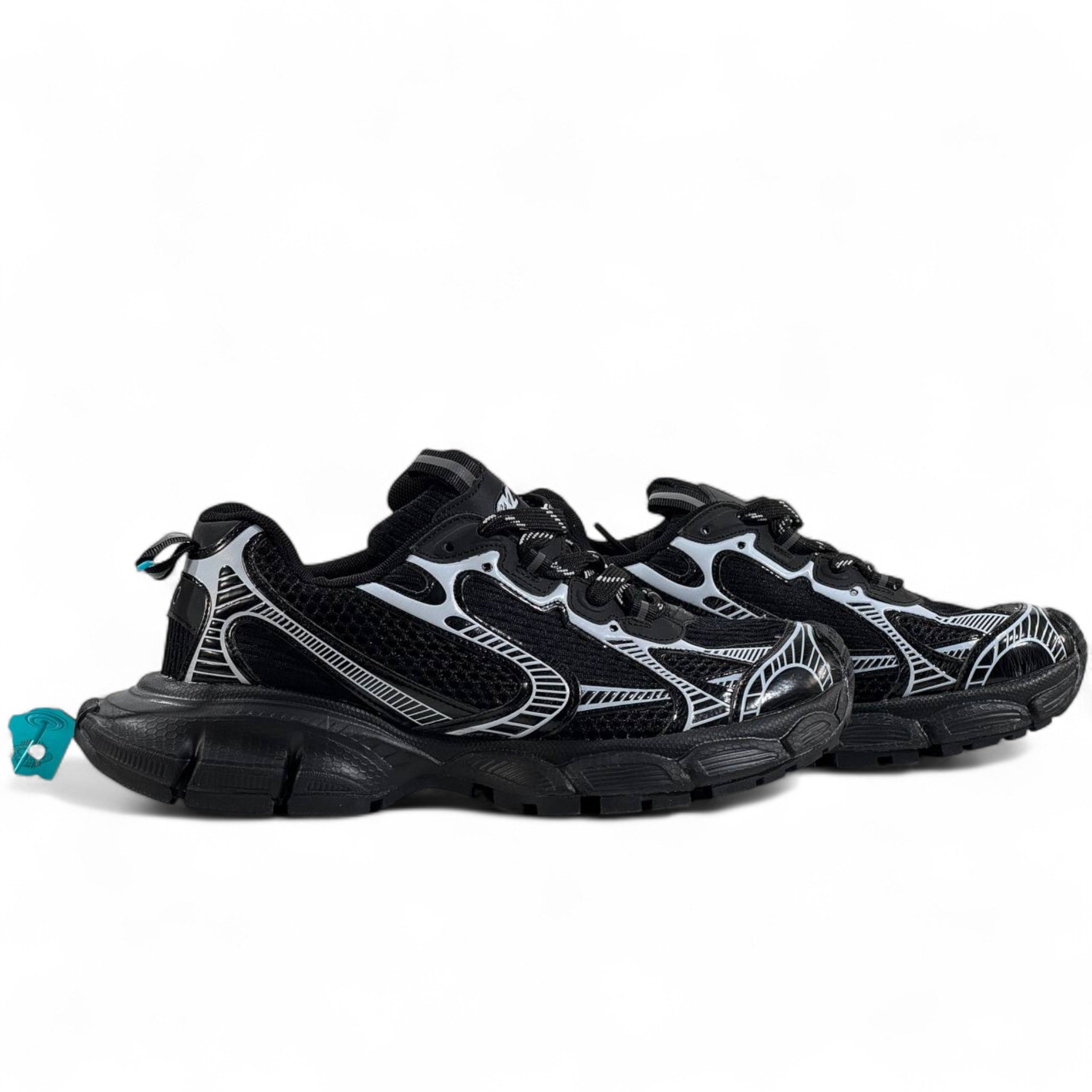 Balenciaga 3XL Sneakers β Black & Silver Oversized Luxe π€β‘