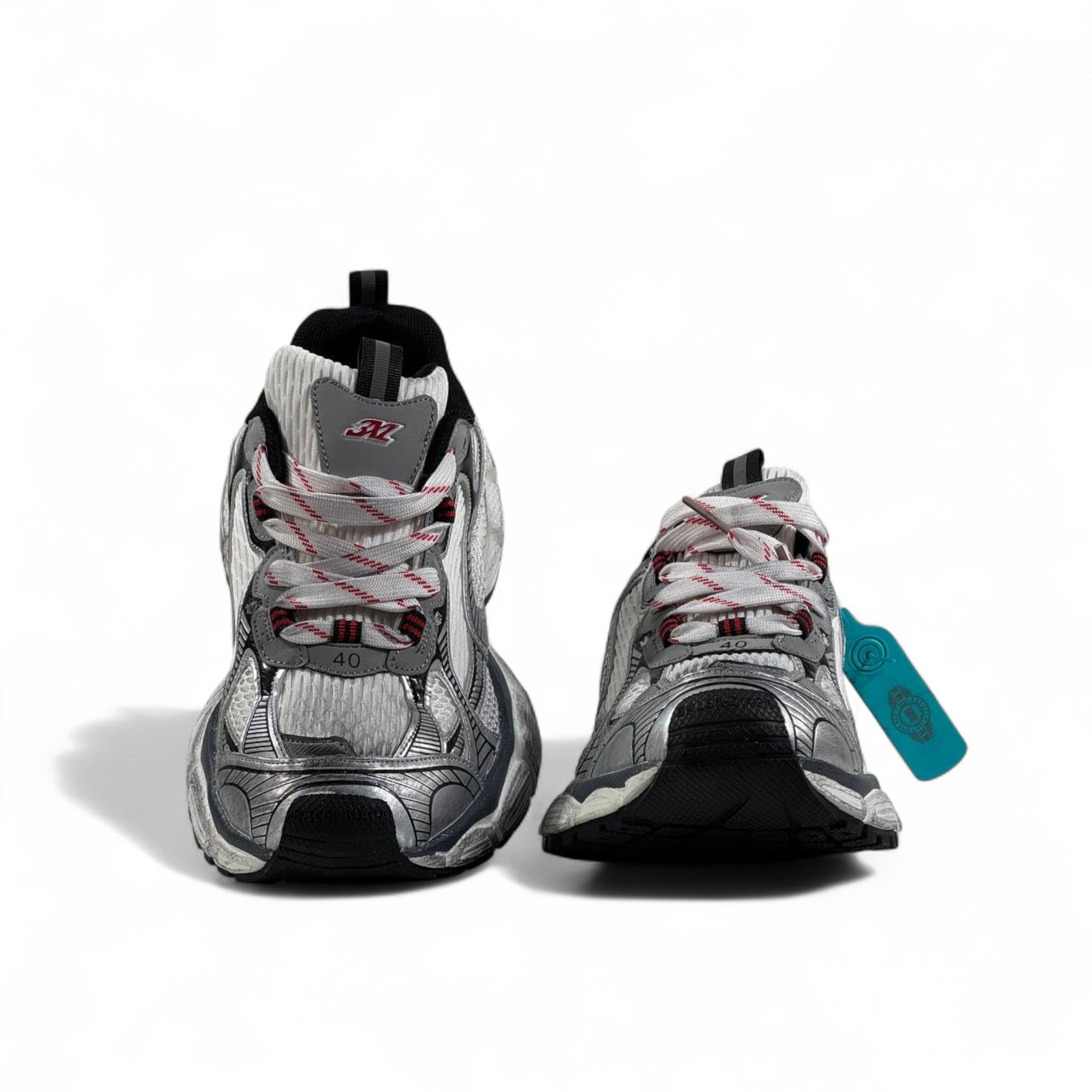 π₯ Balenciaga 3XL Sneakers β Metallic Silver Grey Chunky Trainers πβ‘