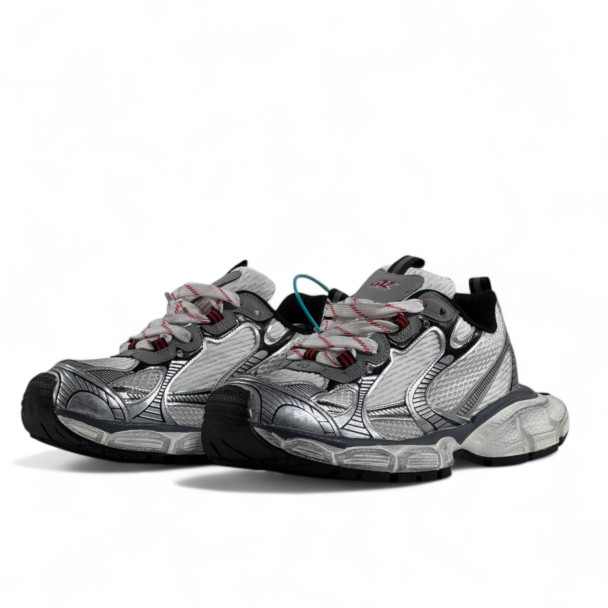 π₯ Balenciaga 3XL Sneakers β Metallic Silver Grey Chunky Trainers πβ‘
