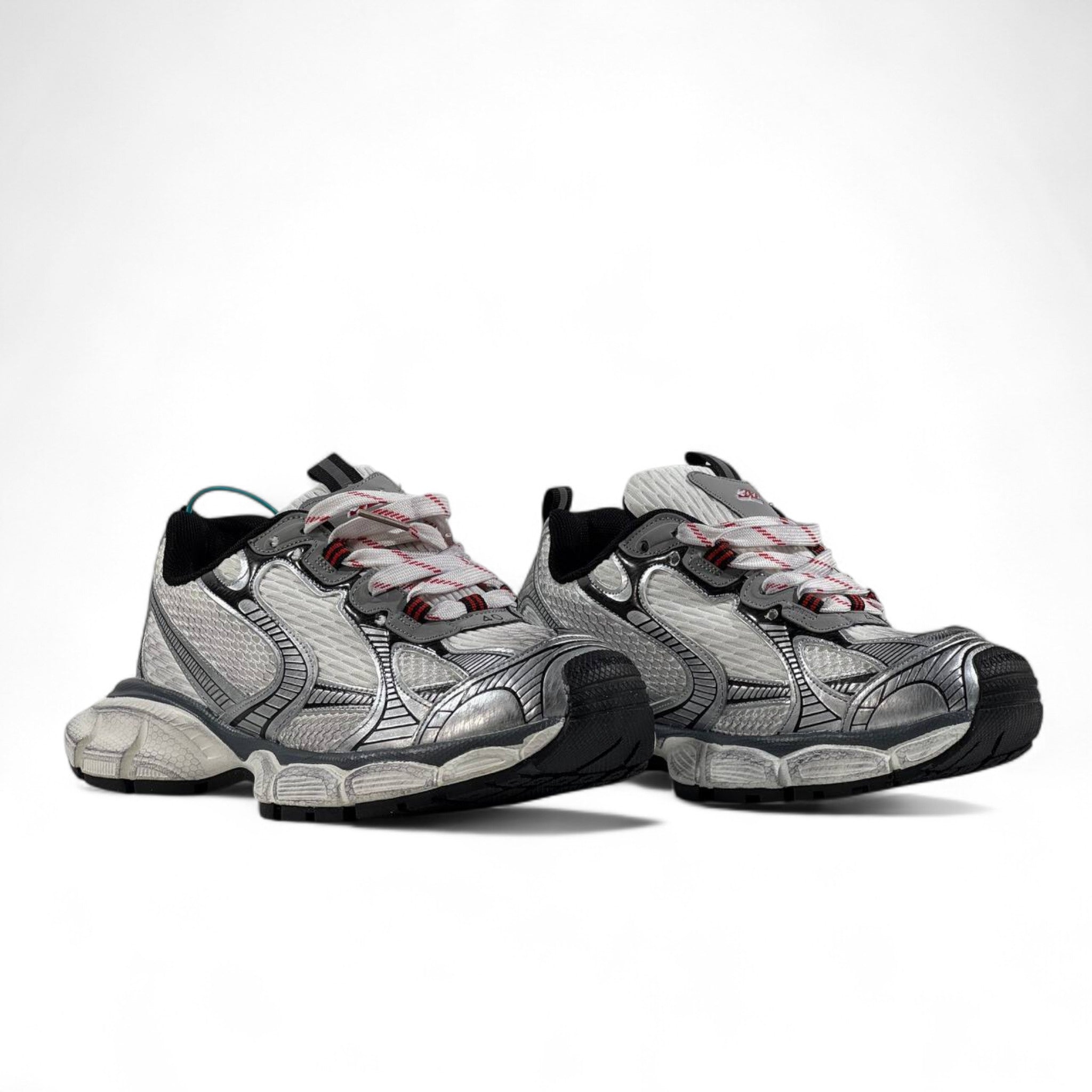 π₯ Balenciaga 3XL Sneakers β Metallic Silver Grey Chunky Trainers πβ‘