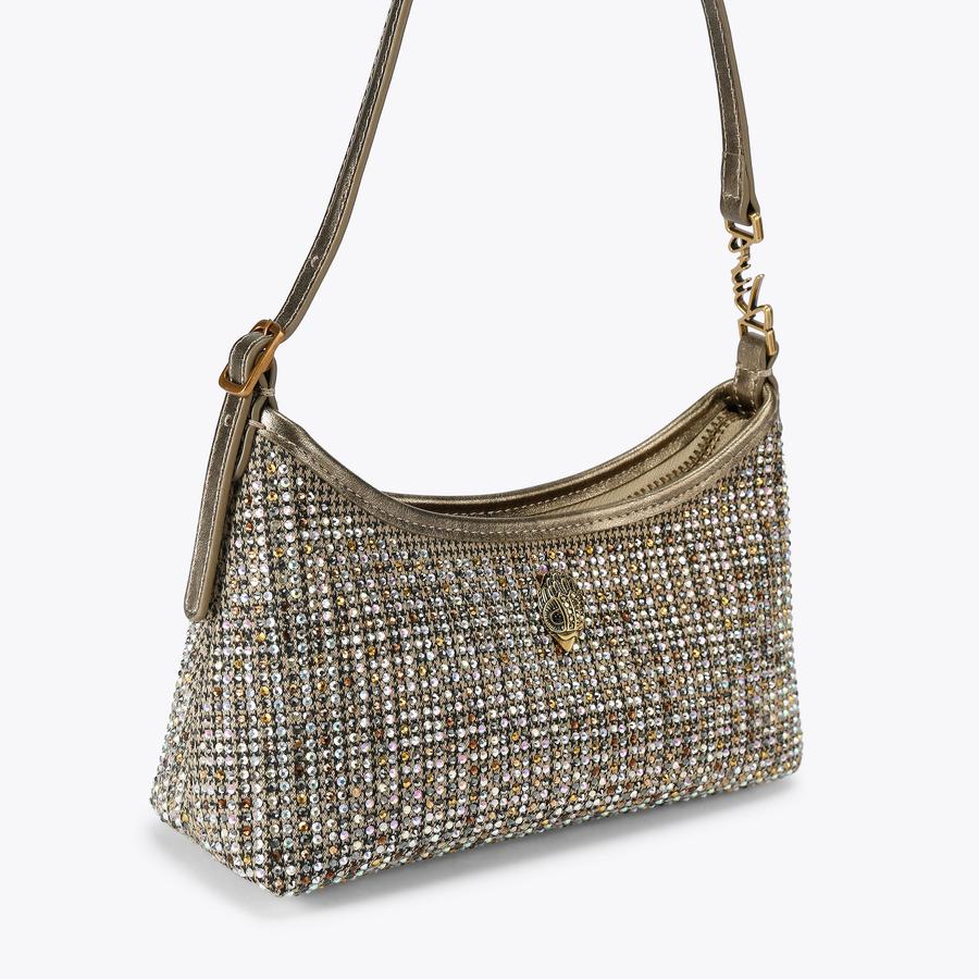 Kurt Geiger Crystal Hobo β Gold β¨