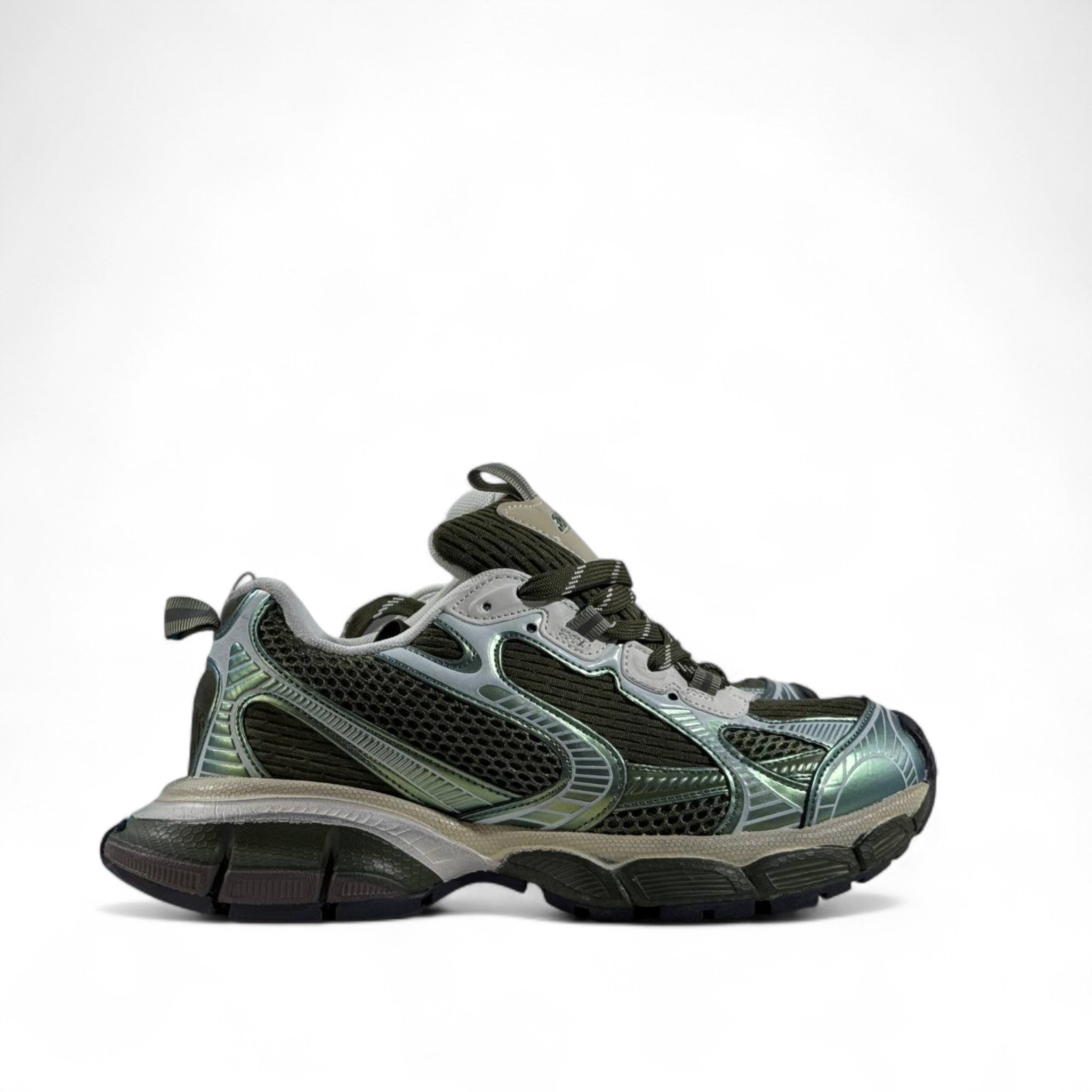 🔥 Balenciaga 3XL Sneakers – Green Iridescent Chunky Trainers 👟⚡
