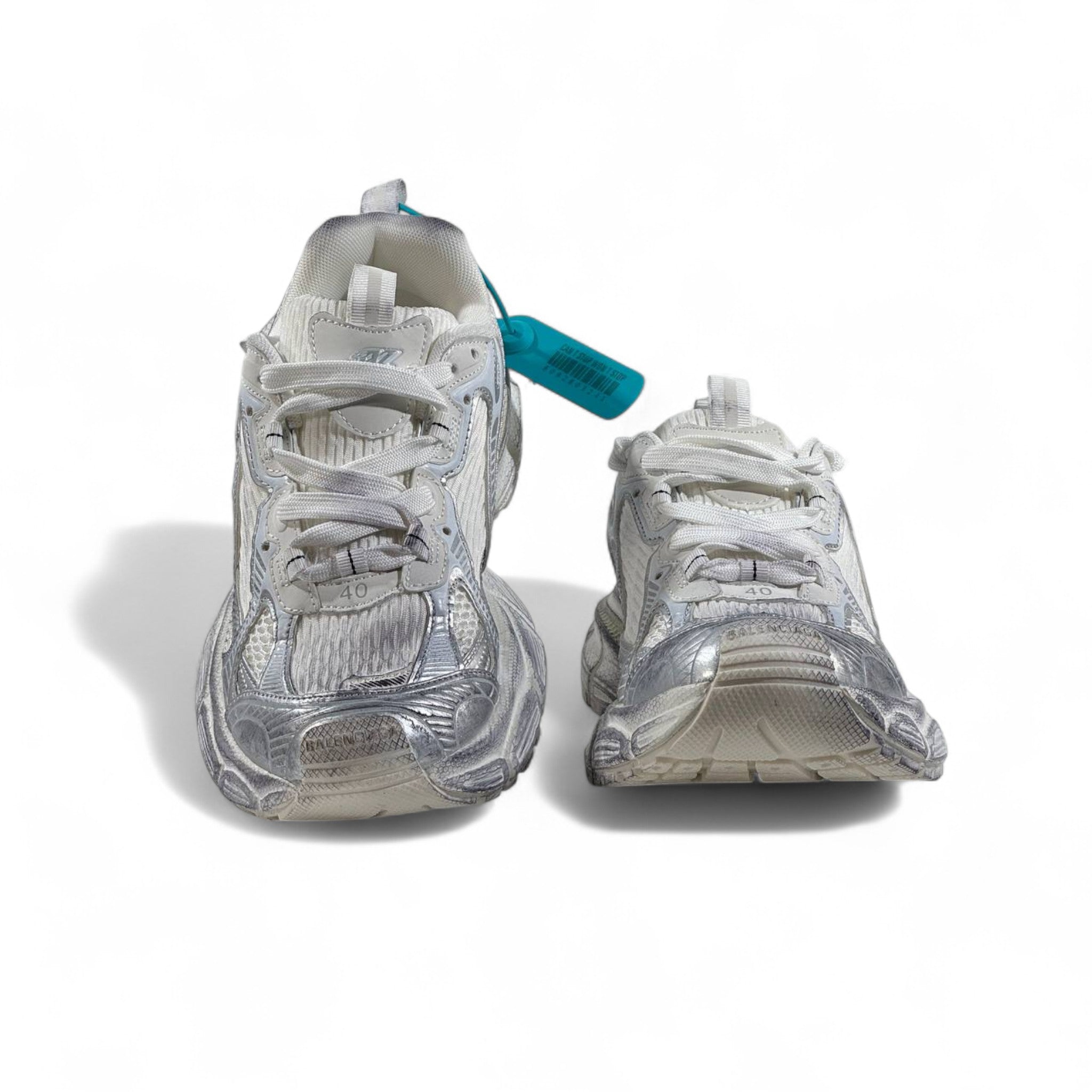 π₯ Balenciaga 3XL Sneakers β White Silver Mesh Chunky Trainers πβ‘