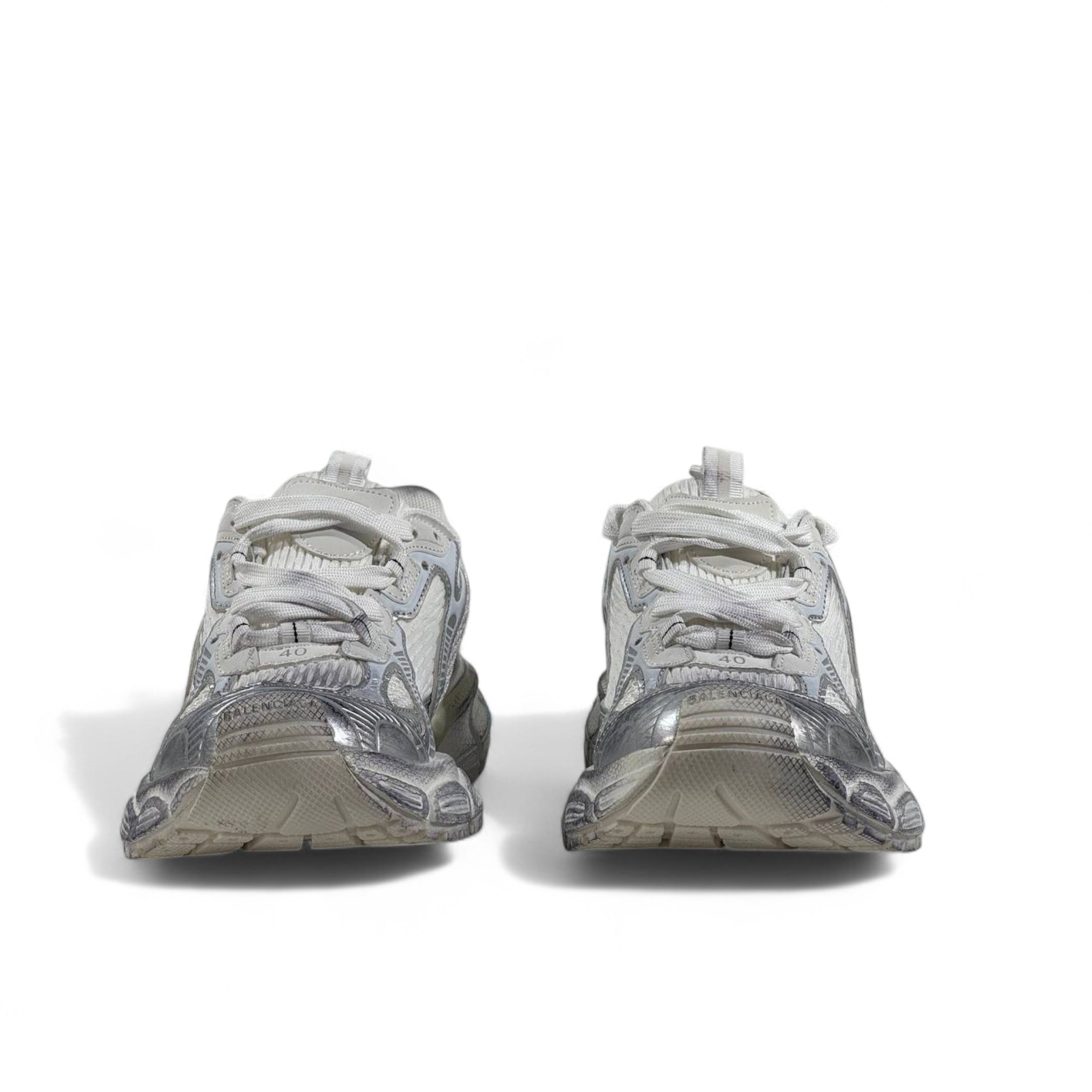 π₯ Balenciaga 3XL Sneakers β White Silver Mesh Chunky Trainers πβ‘