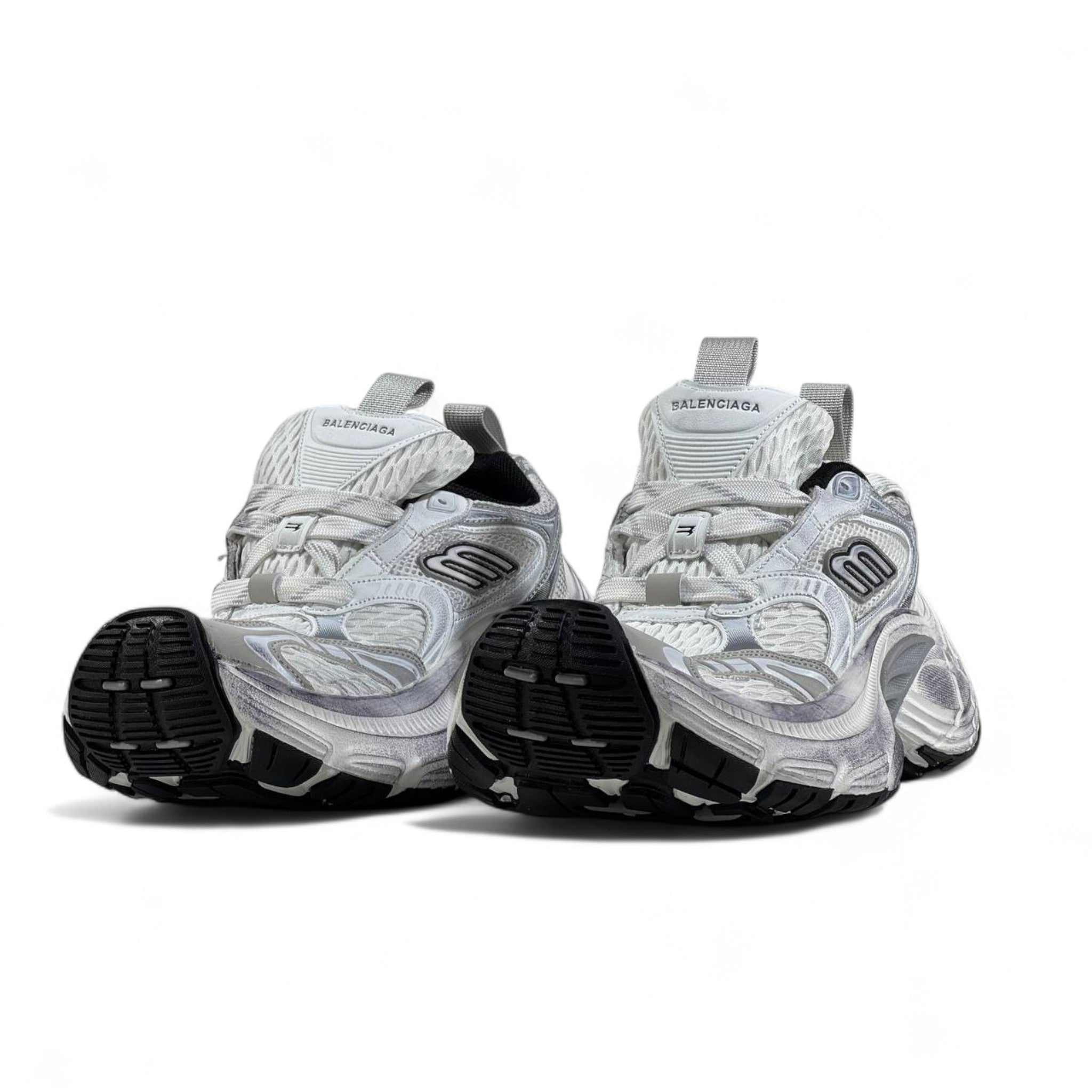 π₯ Balenciaga 10XL Sneakers β White Silver Oversized Chunky Trainers πβ‘