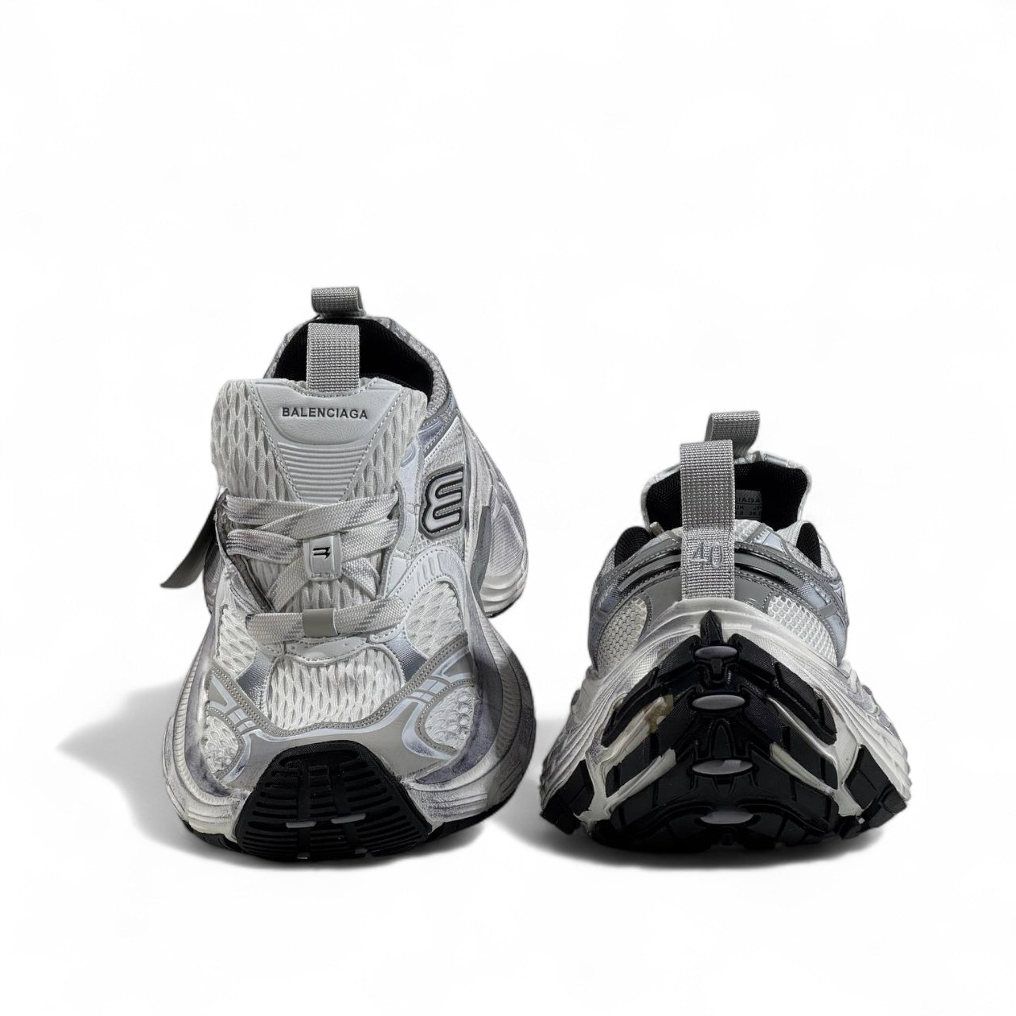 π₯ Balenciaga 10XL Sneakers β White Silver Oversized Chunky Trainers πβ‘