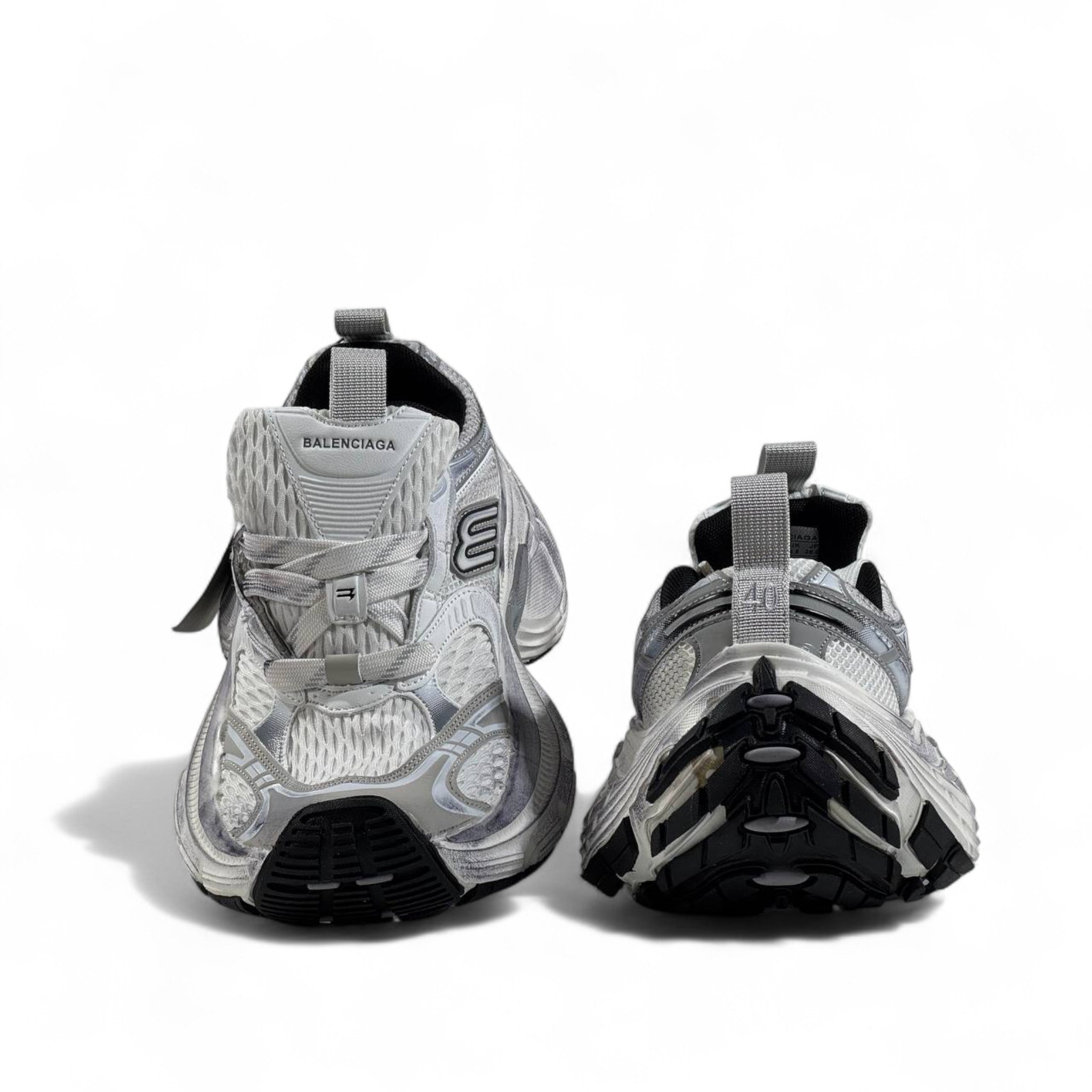 Balenciaga 10XL Sneakers β White & Silver Mega Oversized Luxe β‘π€