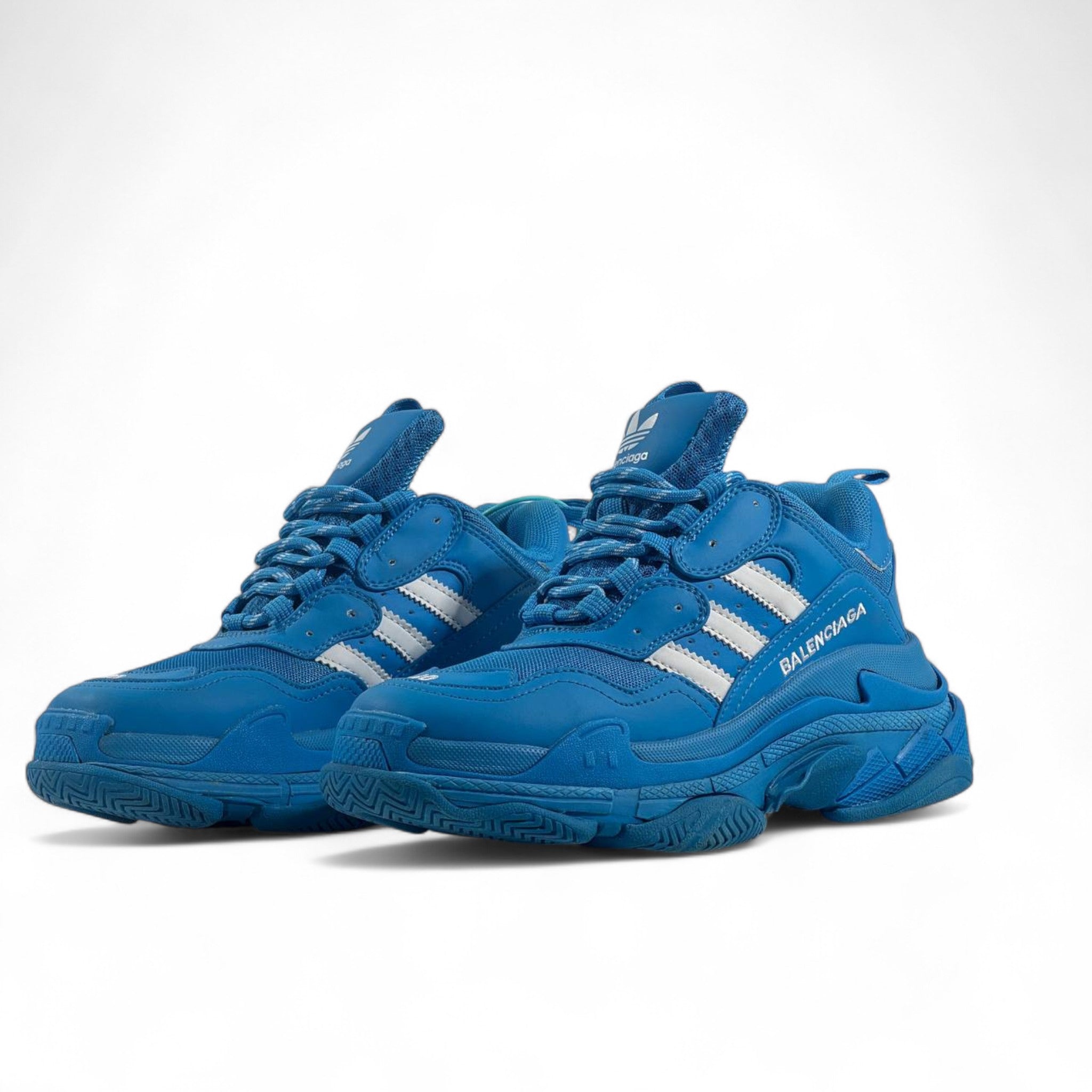 π₯ Balenciaga x Adidas Triple S Sneakers β Blue Chunky Trainers πβ‘