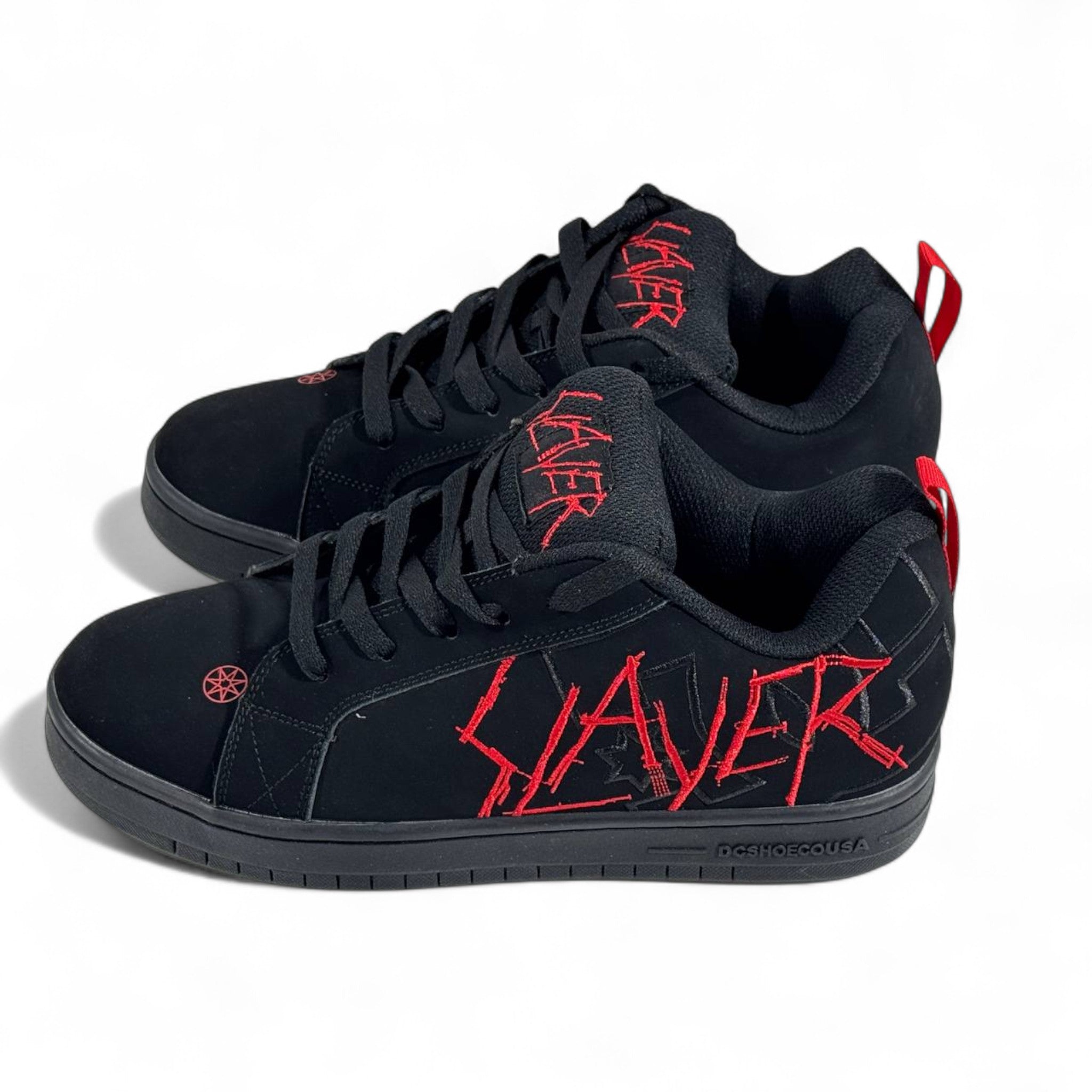 🔥 DC Shoes x Slayer Sneakers – Black Suede Limited Edition 👟🔴