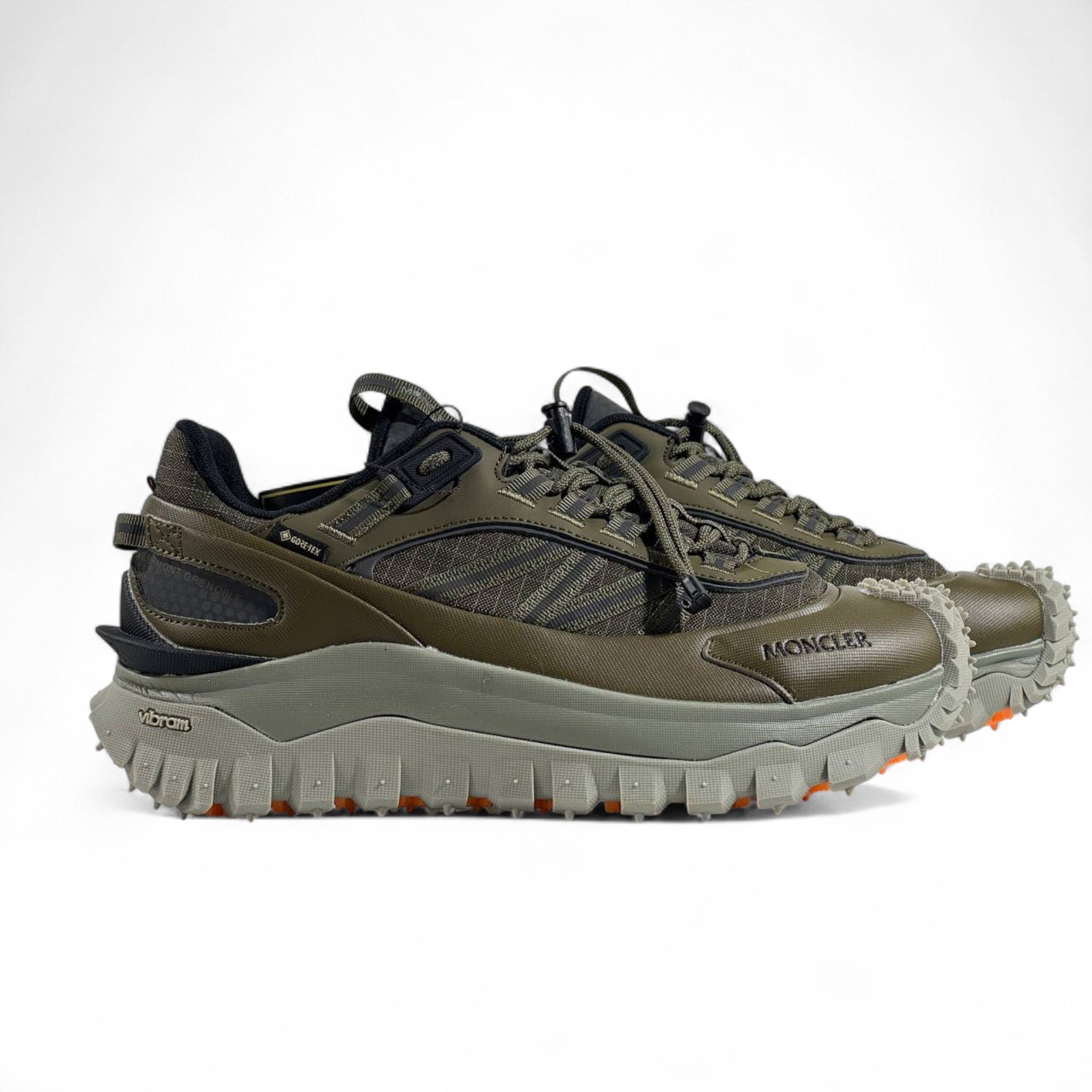 🔥 Moncler Trailgrip Sneakers – Olive Green Outdoor Trainers 🥾⚡