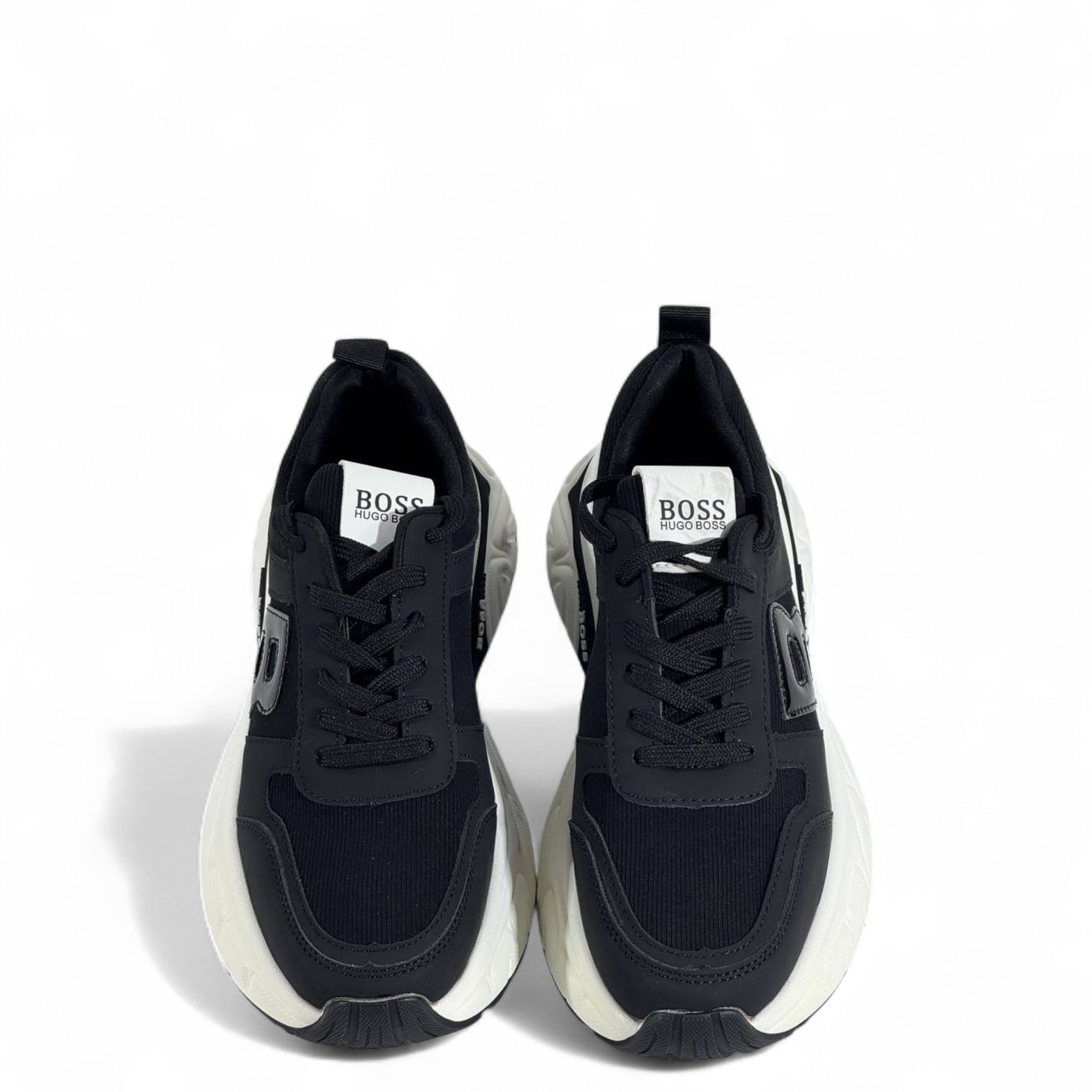 🔥 Hugo Boss BOSS Chunky Sneakers – Black & White Luxury Trainers 👟⚡