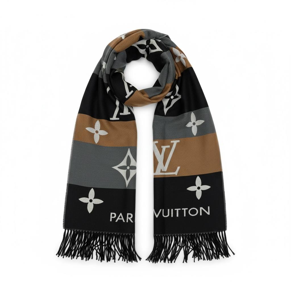 🧣 Louis Vuitton Colorblock Monogram Scarf – Modern Iconic Luxury
