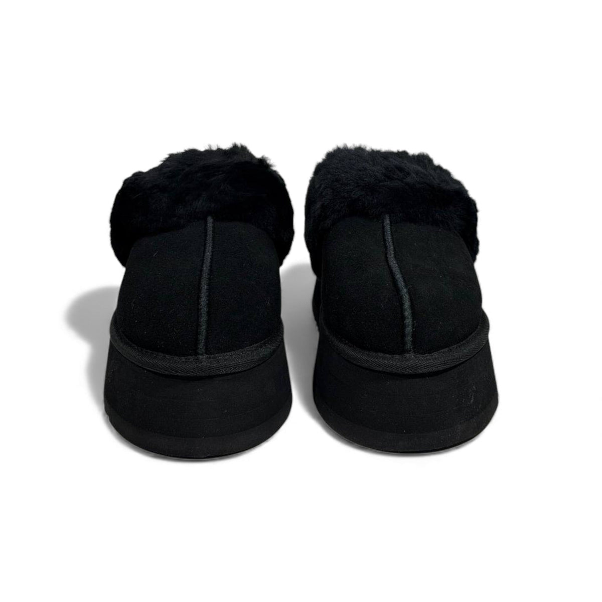 UGG Platform Cozy Slippers – Black Ultimate Comfort Edition 🖤✨