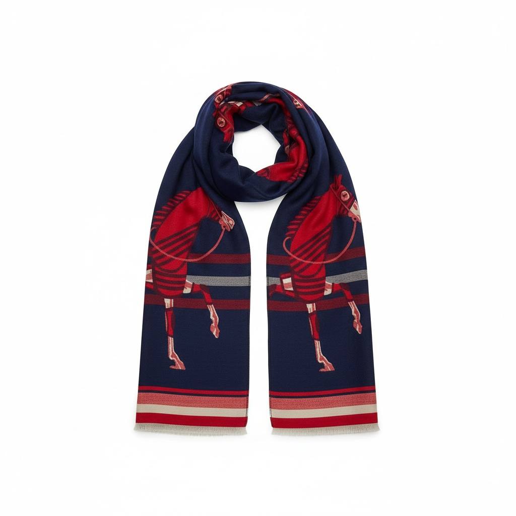 Hermès Luxury Horse Scarf – Single Face Classic Design