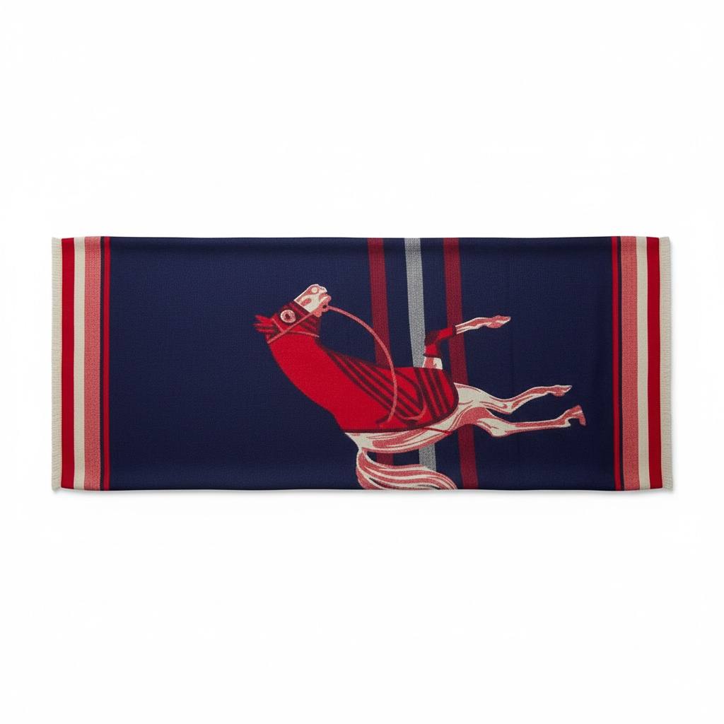 Hermès Luxury Horse Scarf – Single Face Classic Design
