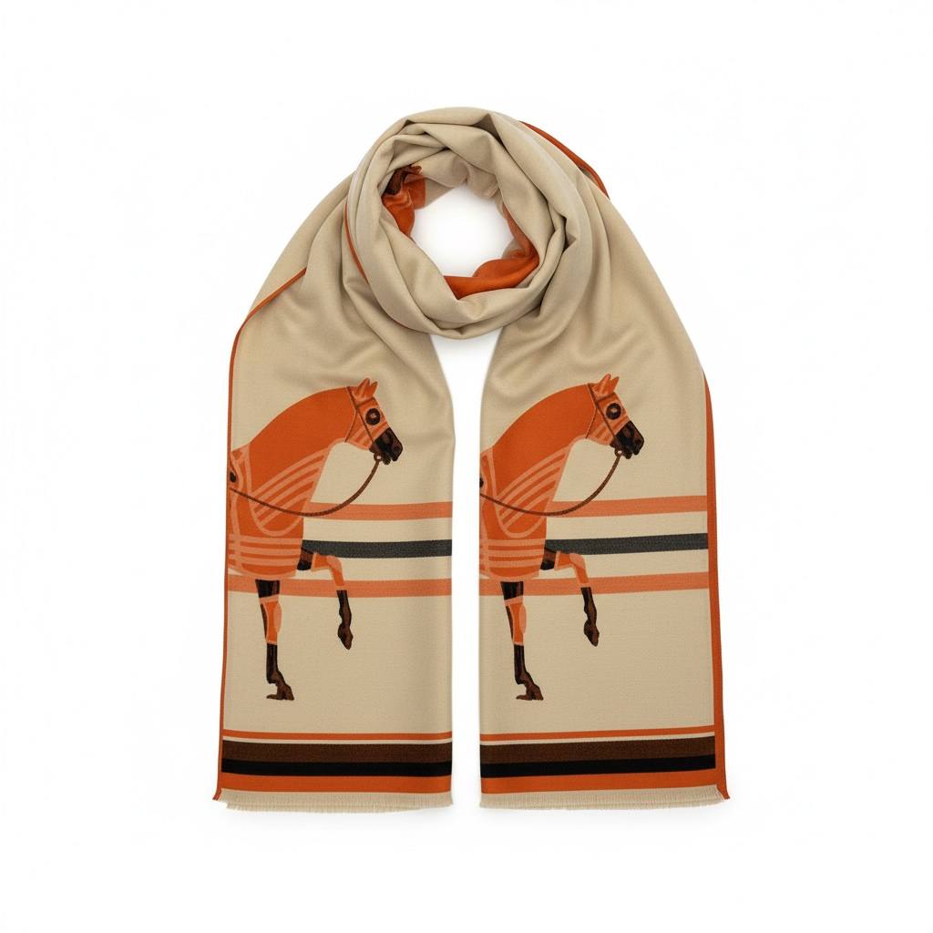 🐎 Hermès Horse Icon Scarf 🧡✨ | Classic Equestrian Style