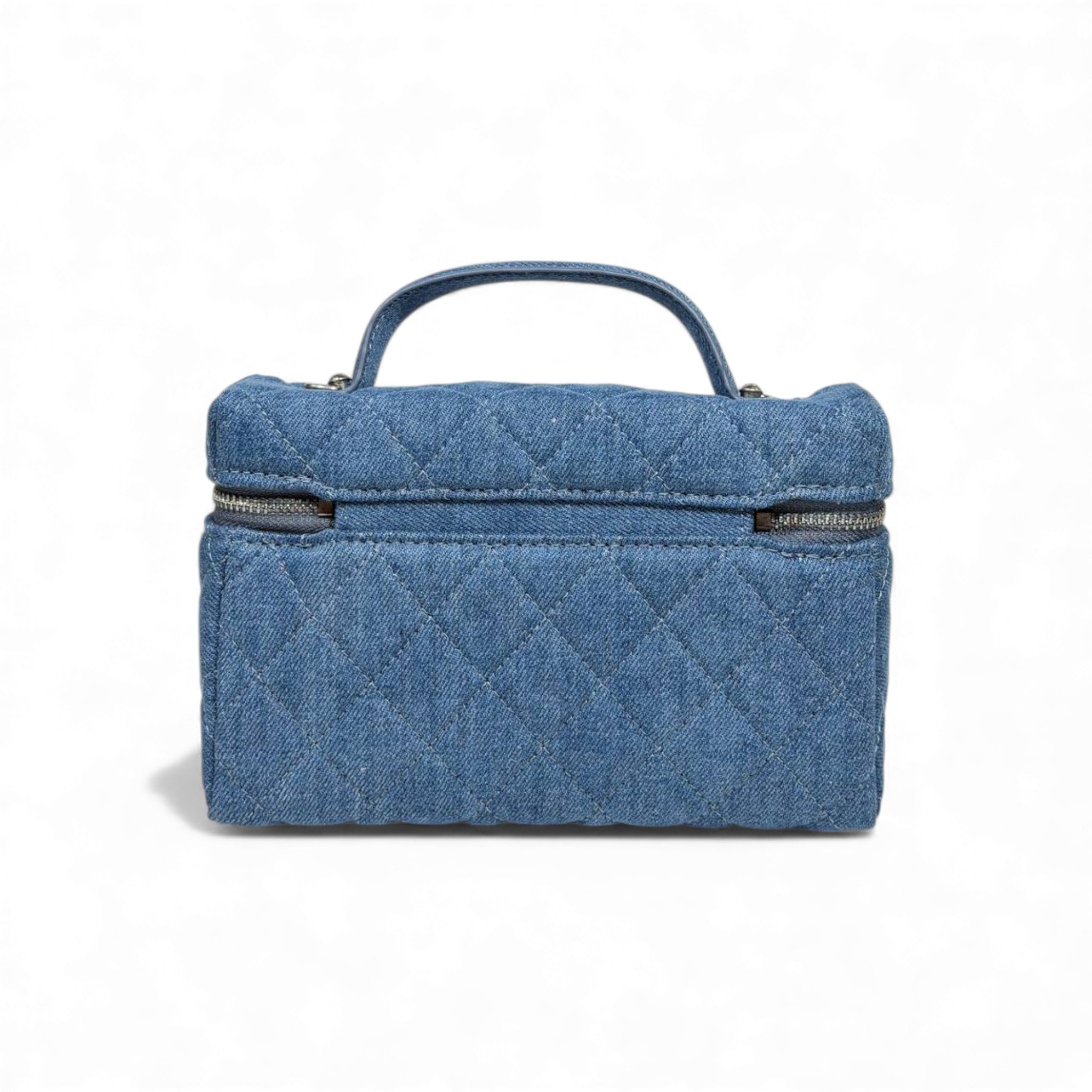 💙 Chanel Denim Quilted Vanity Case 🧵✨ | Modern Iconic Style