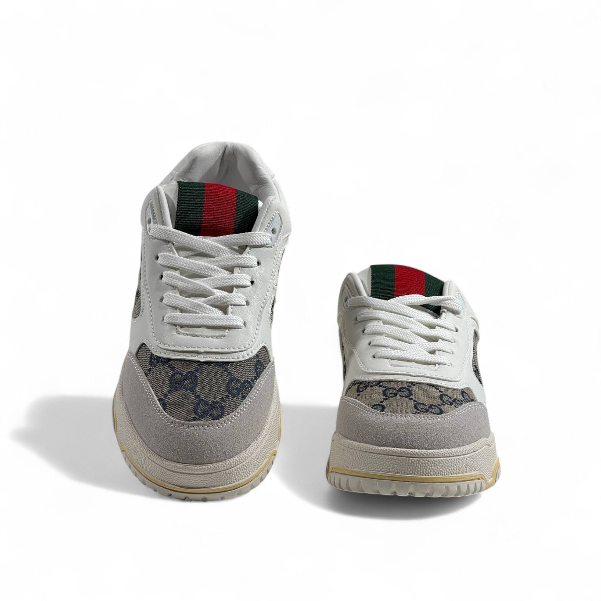 π₯ Gucci GG Supreme Sneakers β White/Grey Monogram Trainers πβ¨