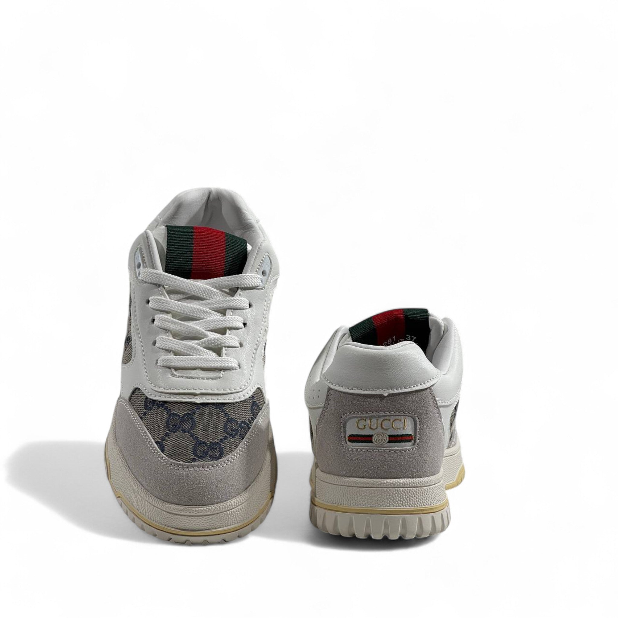 π₯ Gucci GG Supreme Sneakers β White/Grey Monogram Trainers πβ¨