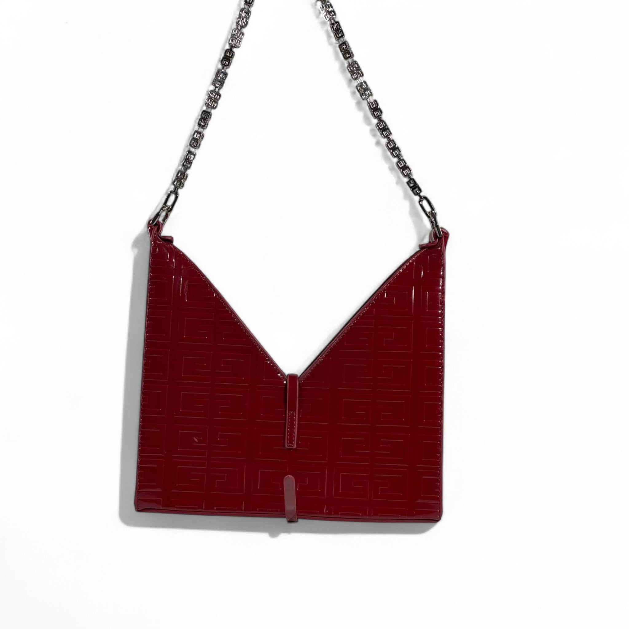 đˇ Givenchy Burgundy V-Cut Chain Shoulder Bag â Sleek, Modern & Couture â¨
