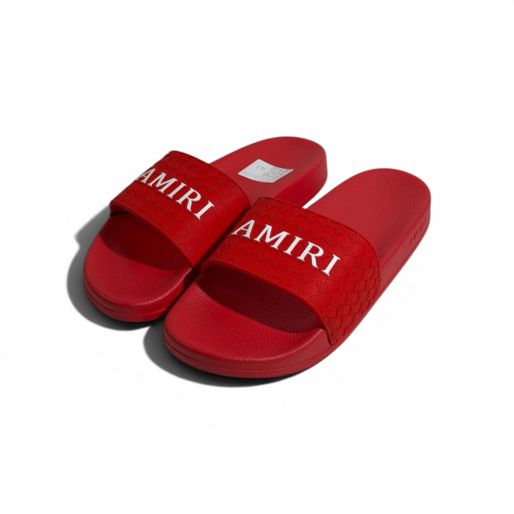 β€οΈπ₯ AMIRI Monogram Slides β Red Bold Luxury Streetwear