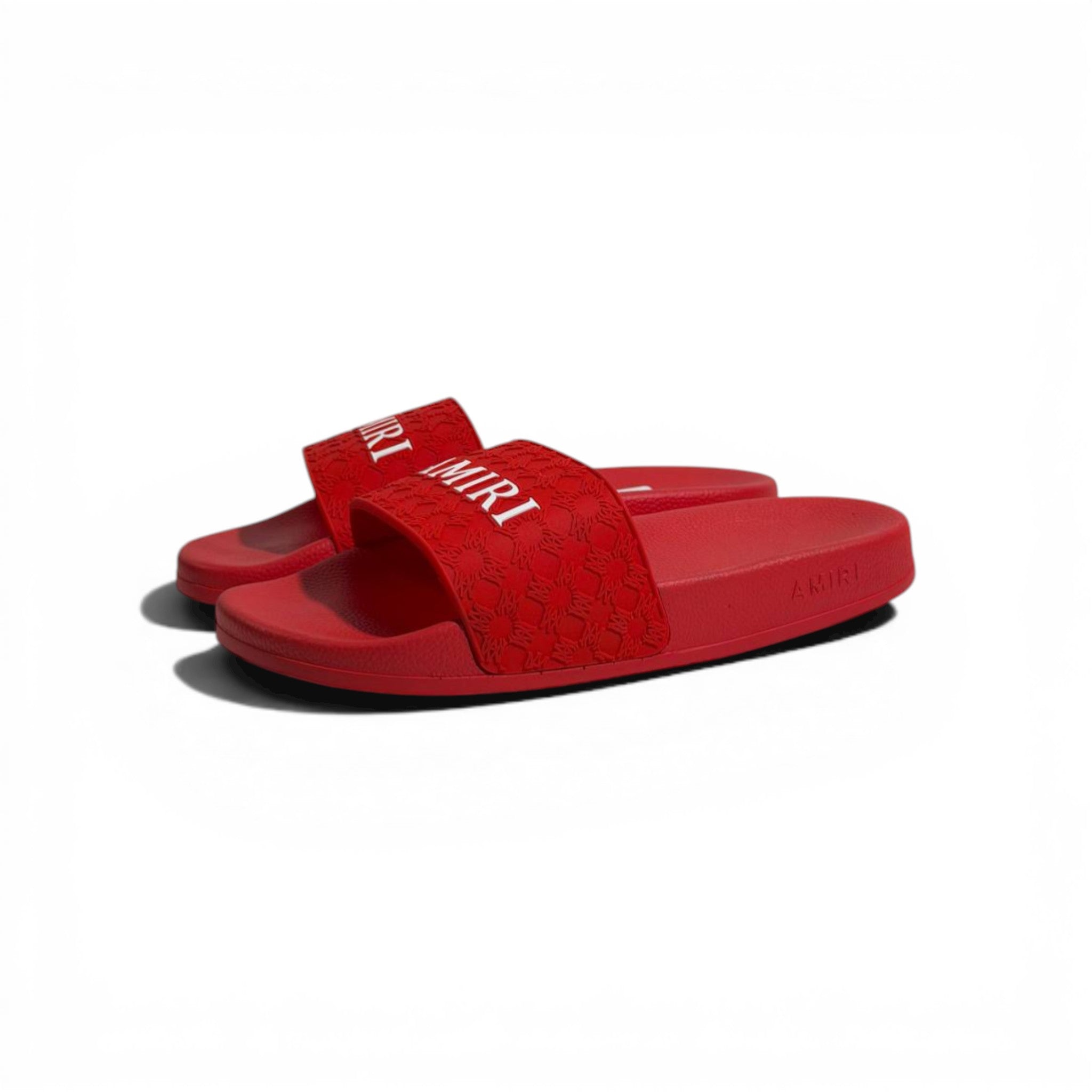 β€οΈπ₯ AMIRI Monogram Slides β Red Bold Luxury Streetwear