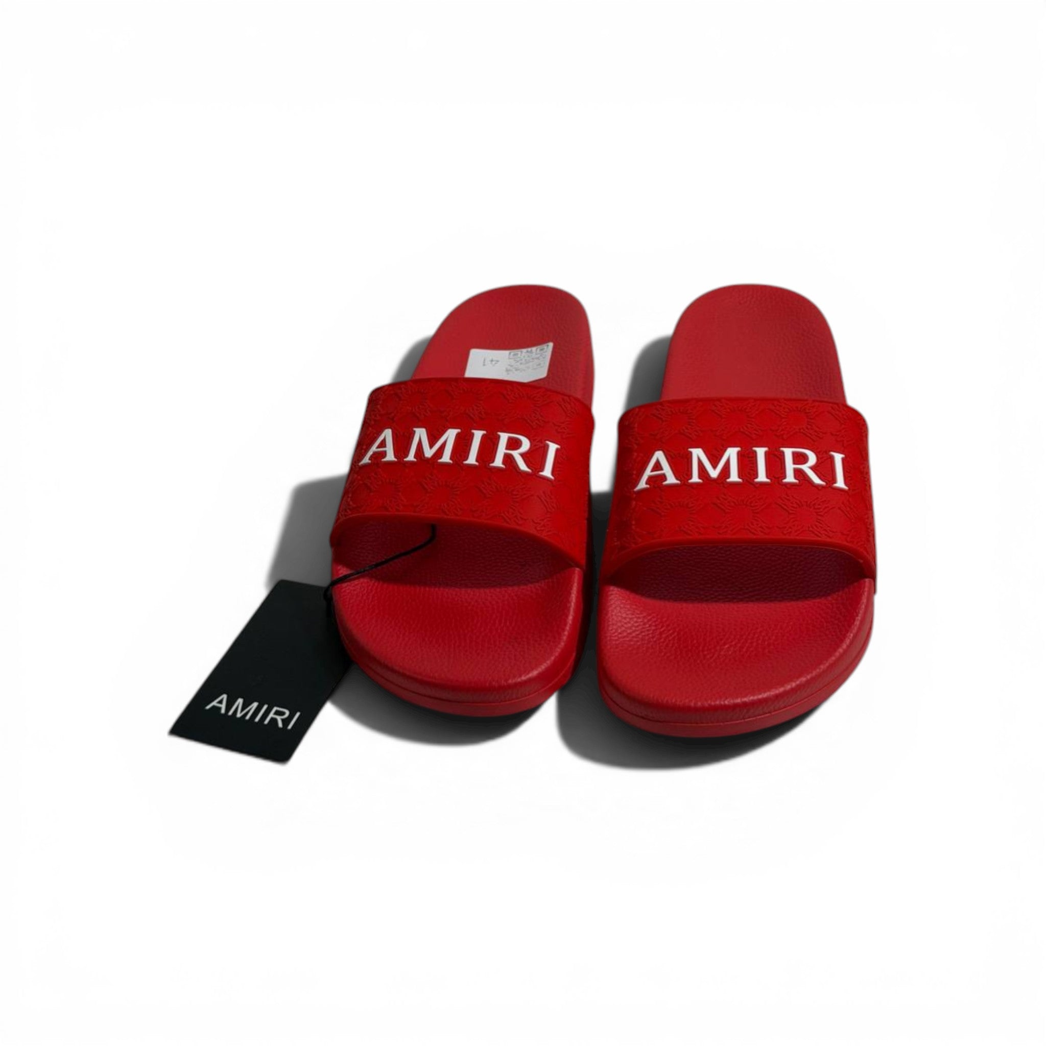 β€οΈπ₯ AMIRI Monogram Slides β Red Bold Luxury Streetwear