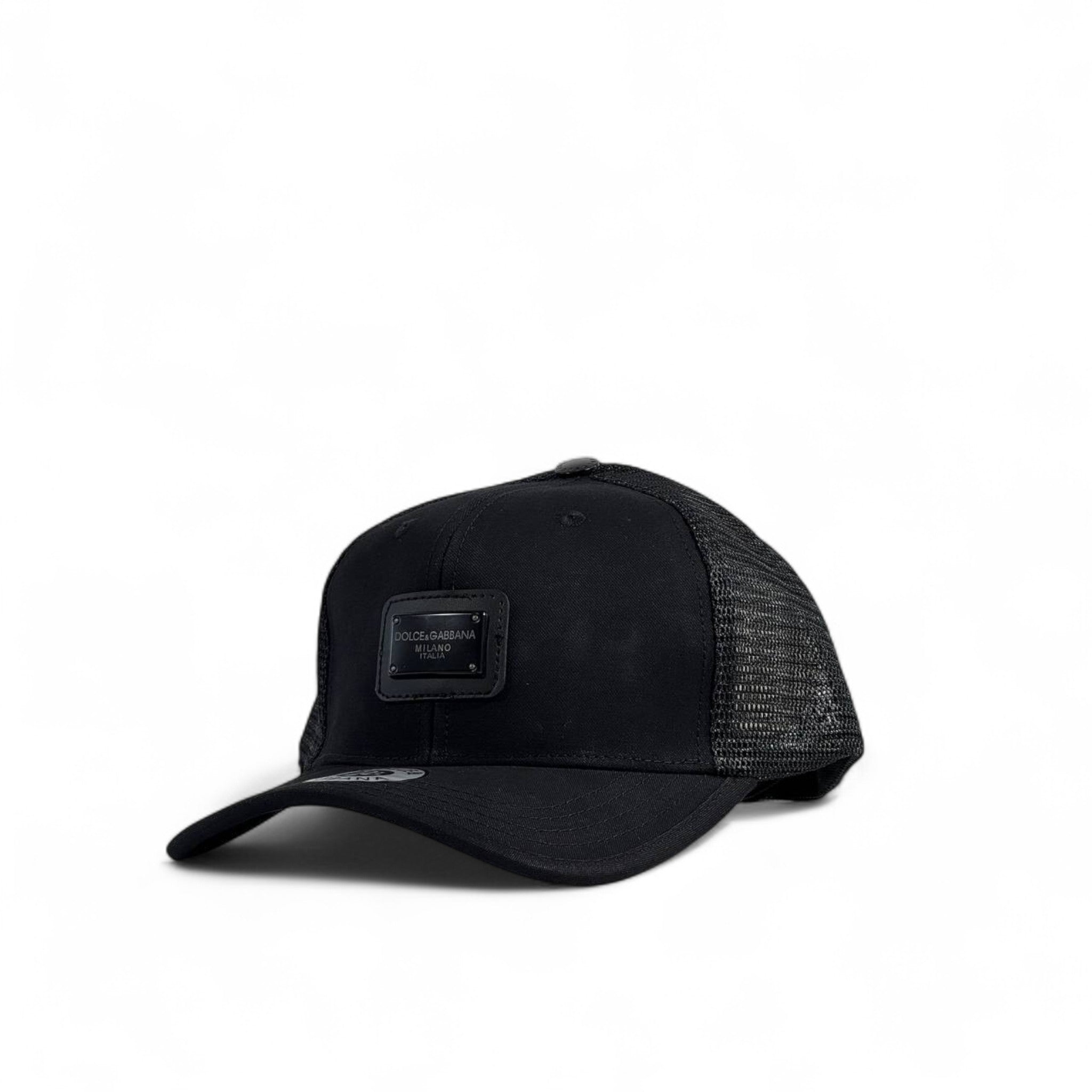 Dolce & Gabbana Milano Black Trucker Cap – Luxury Mesh Streetwear 🖤✨