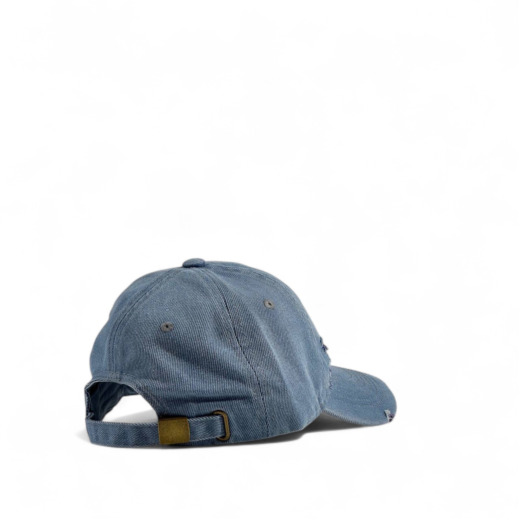 Balenciaga 1999 Distressed Denim Cap – Luxury Vintage Streetwear 🧢👖