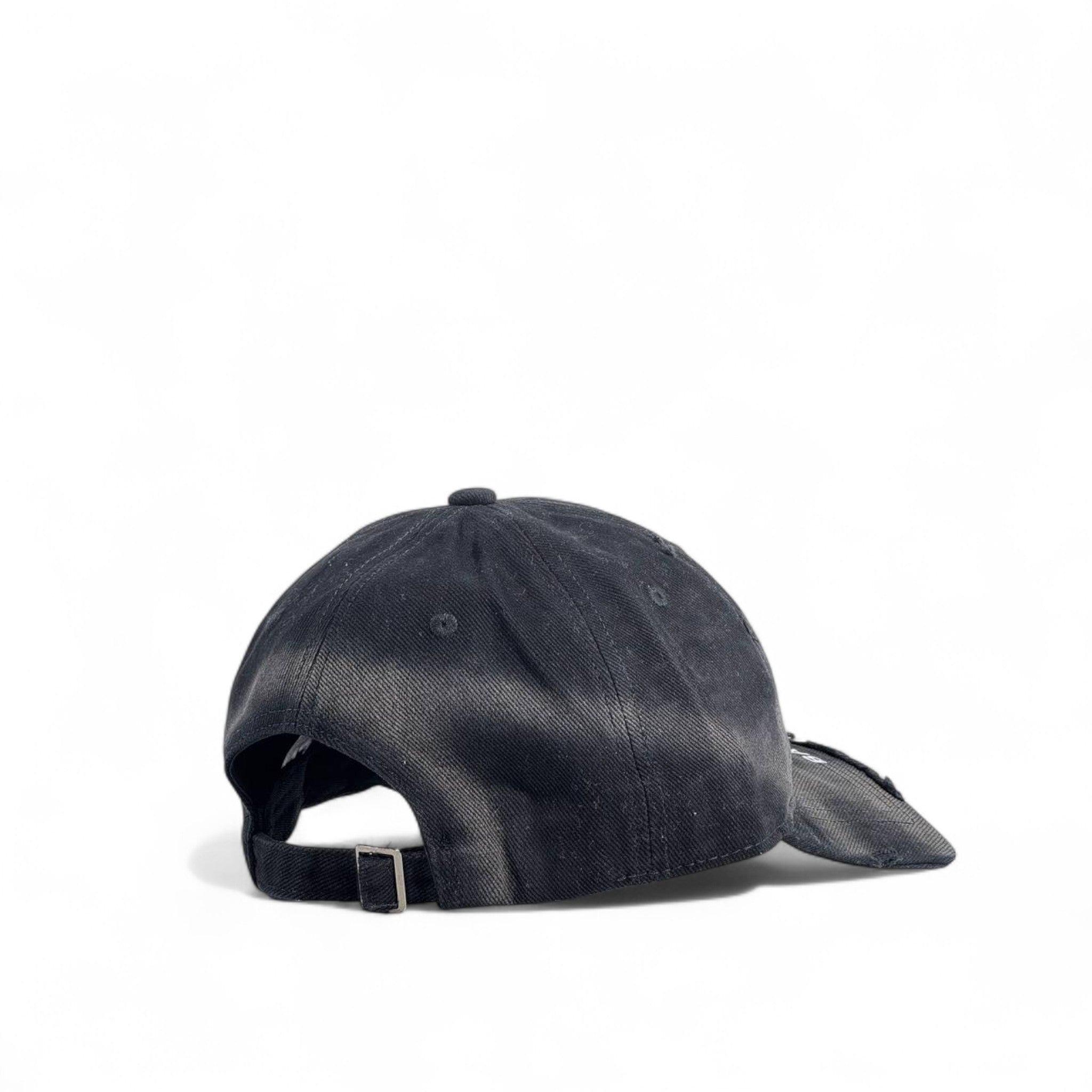 Balenciaga Distressed Cap – “8” Black Edition 🖤🧢