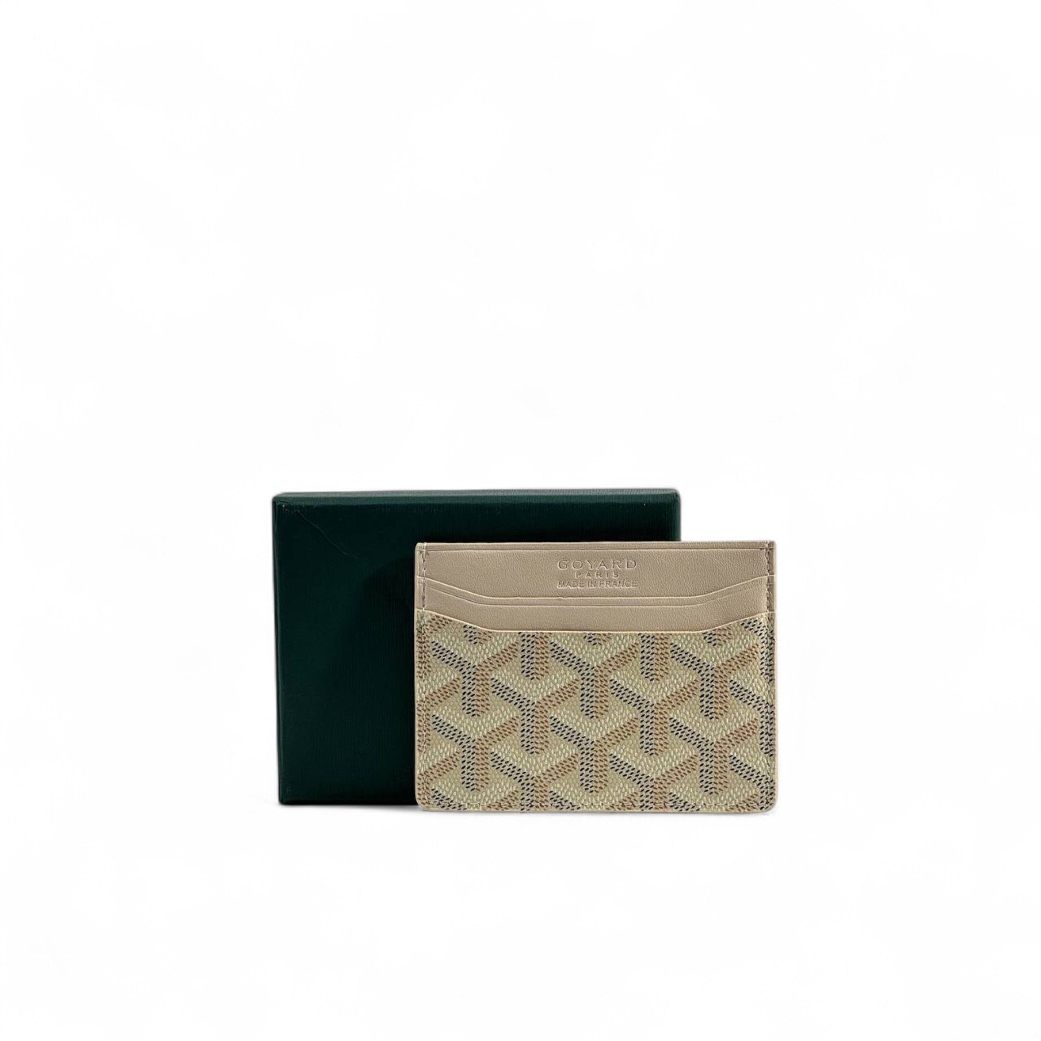 🤍 Goyard Beige Goyardine Card Holder – Timeless Parisian Luxury