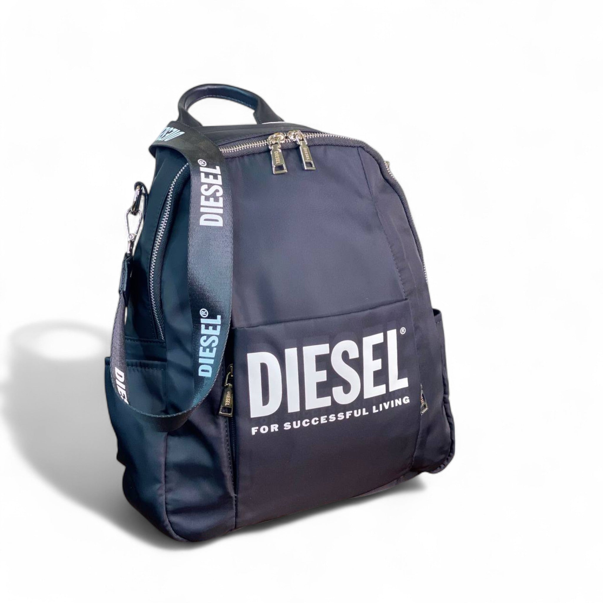 DIESEL Black Logo Backpack π β Bold Style for Everyday Adventures