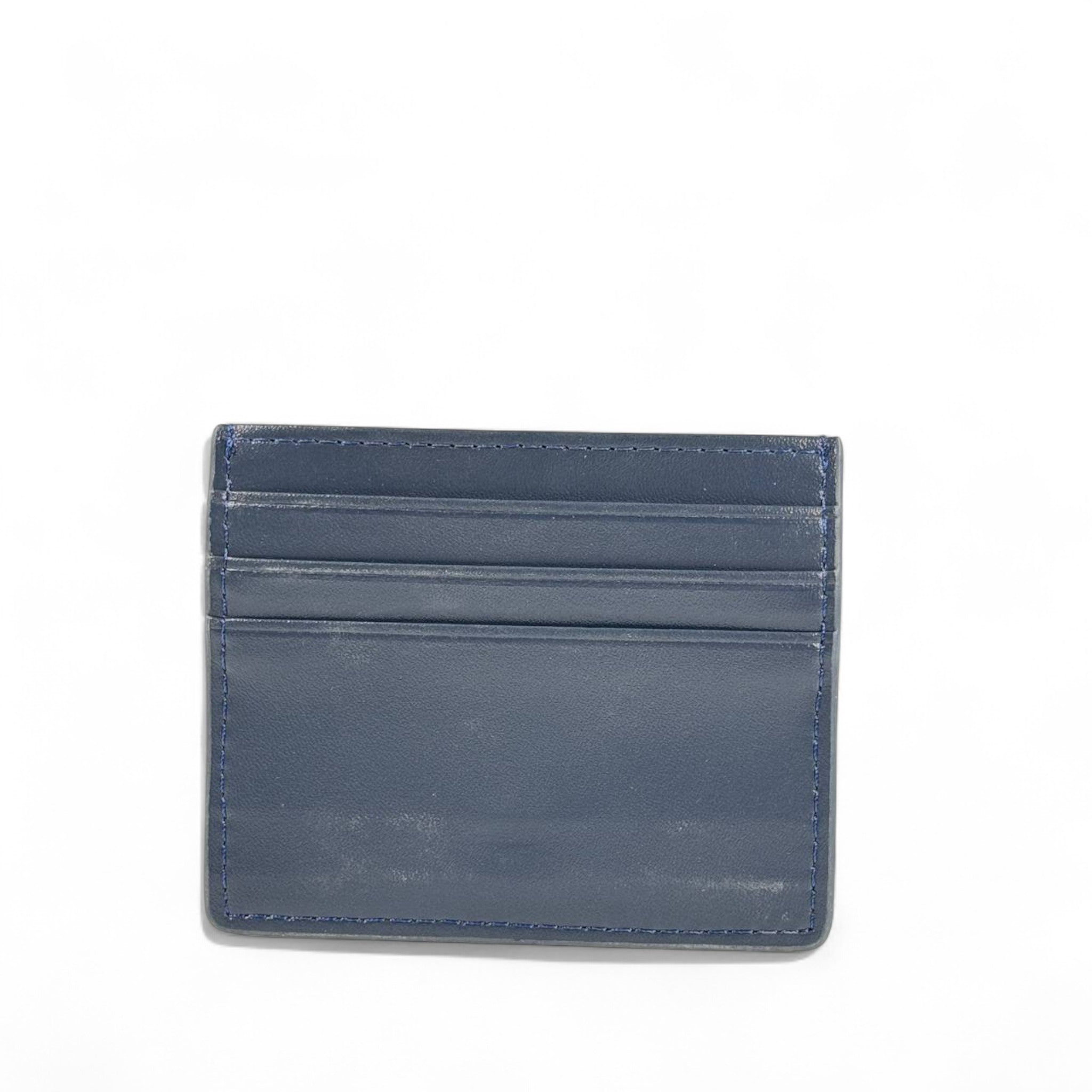 Fendi Blue Leather Card Holder β Refined Minimalism
