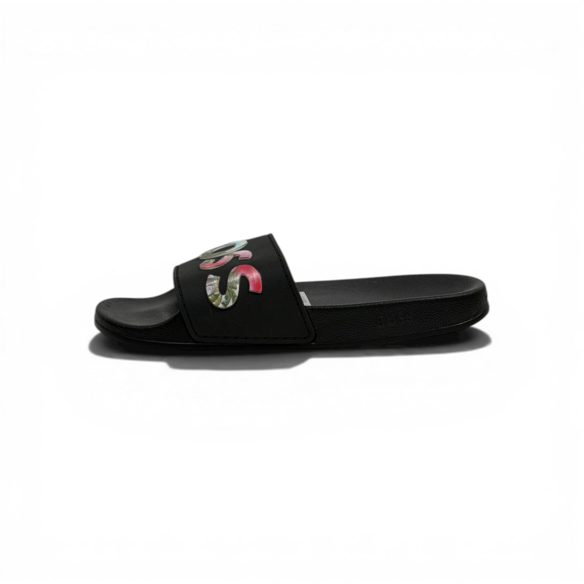 BOSS Luxury Black Slide Sandals β Statement Logo Design & Premium Everyday Comfort πβ¨