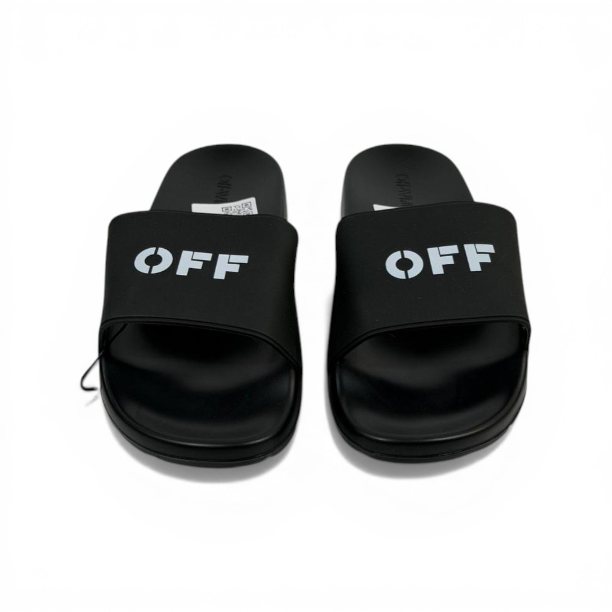 OFF-WHITE Luxury Black Slide Sandals – Minimal OFF Logo Design & Everyday Comfort 👟✨