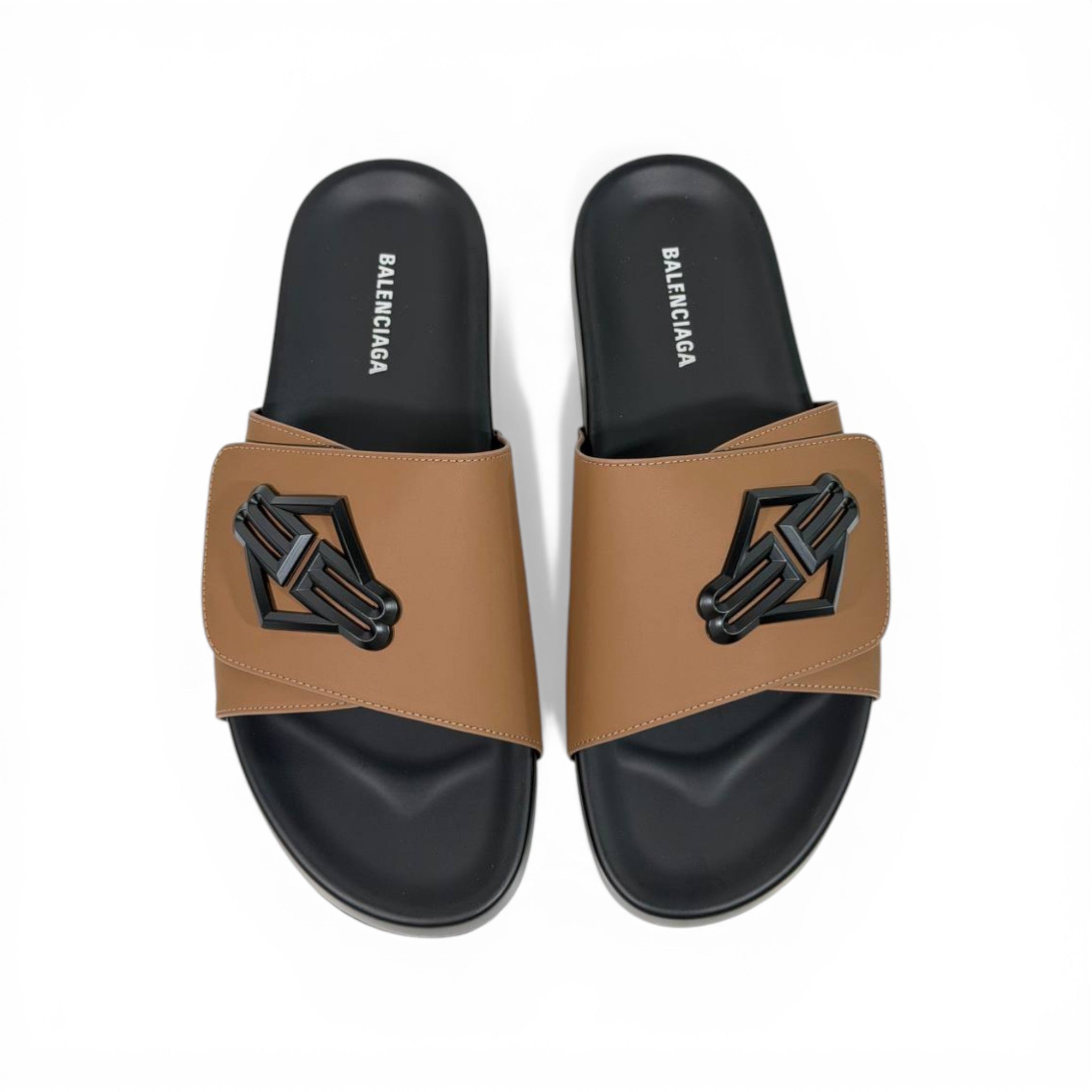 BALENCIAGA Luxury Brown Slide – Statement Logo Design & Premium Minimal Style 👟✨