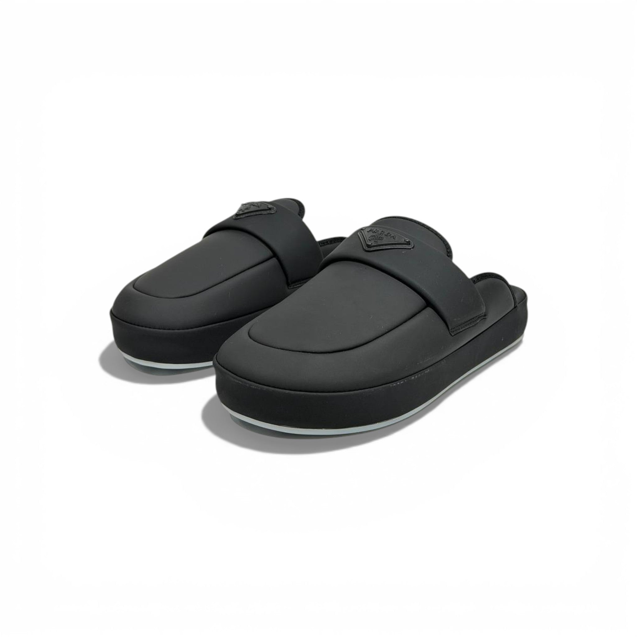 🖤✨ Prada Padded Slippers – Black Luxury Comfort ✨🖤