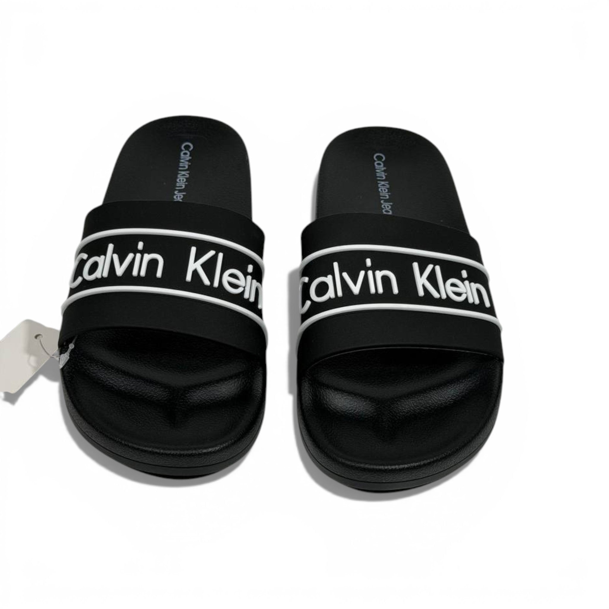 🖤✨ Calvin Klein Logo Slide Slippers – Black Minimal Style ✨🖤