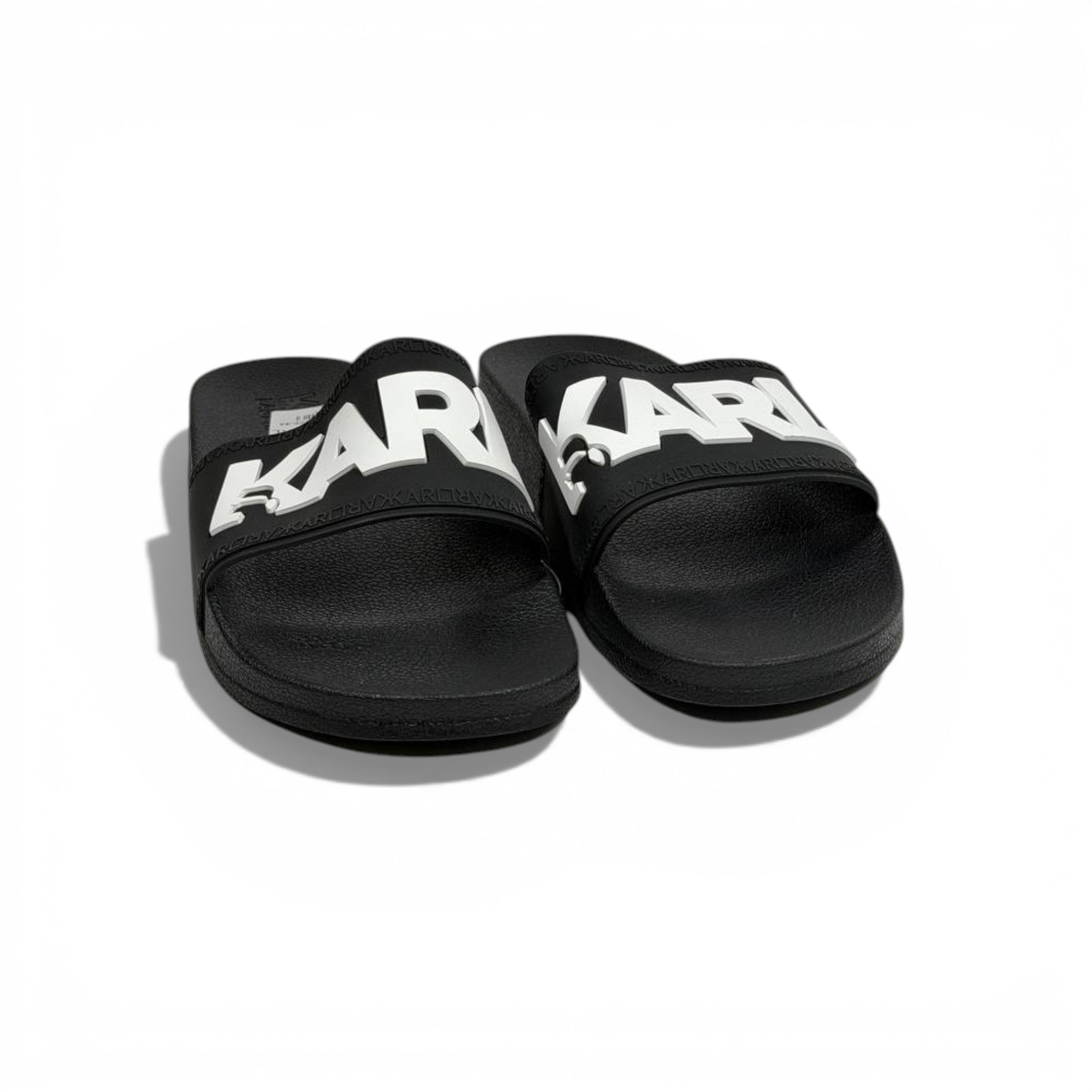 π€π€β¨ Karl Lagerfeld Logo Slide Slippers β Black & White Statement Edition β¨π€π€