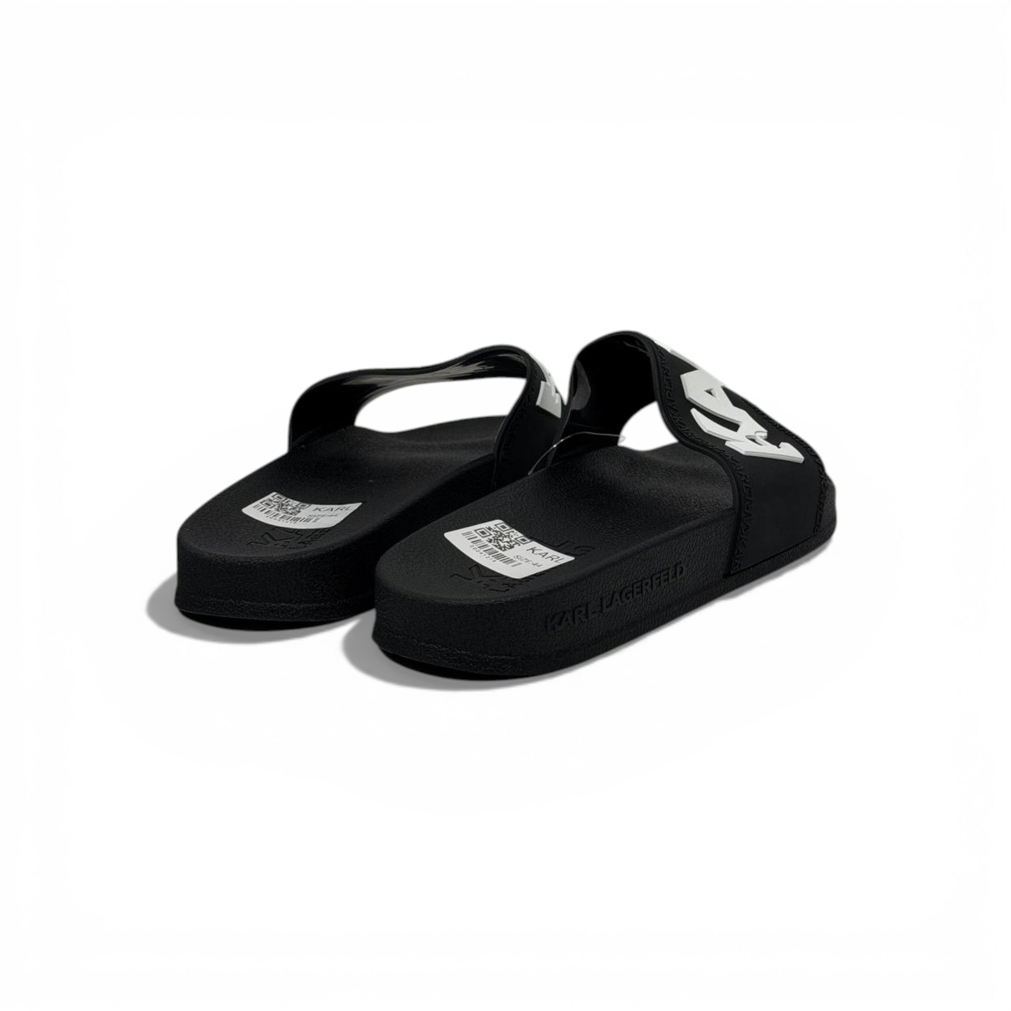 π€π€β¨ Karl Lagerfeld Logo Slide Slippers β Black & White Statement Edition β¨π€π€