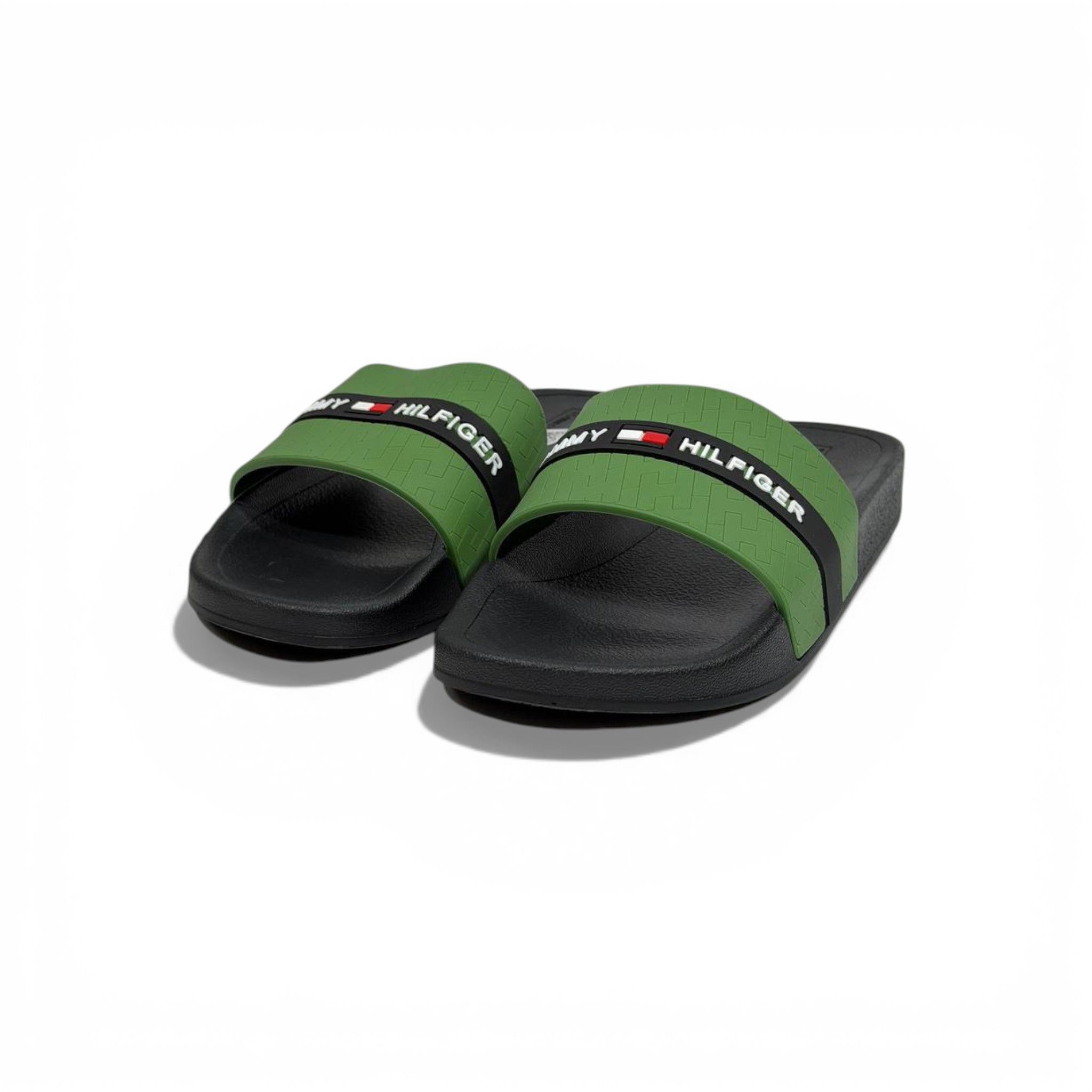 πβ¨ Tommy Hilfiger Logo Slide Slippers β Green Sporty Edition β¨π